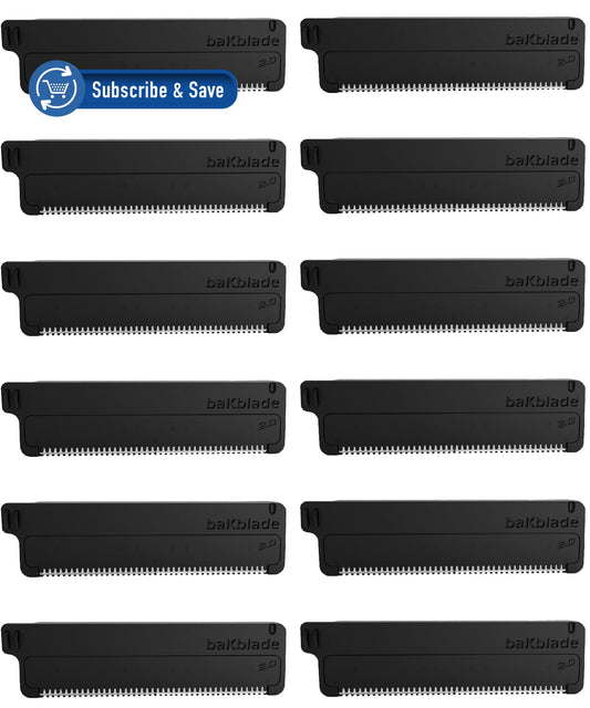 baKblade 2.0 Back Hair and Body Shaver Refill Cartridges for 2.0, 3.0 and 2.0 Elite Shavers - Dryglide Technology