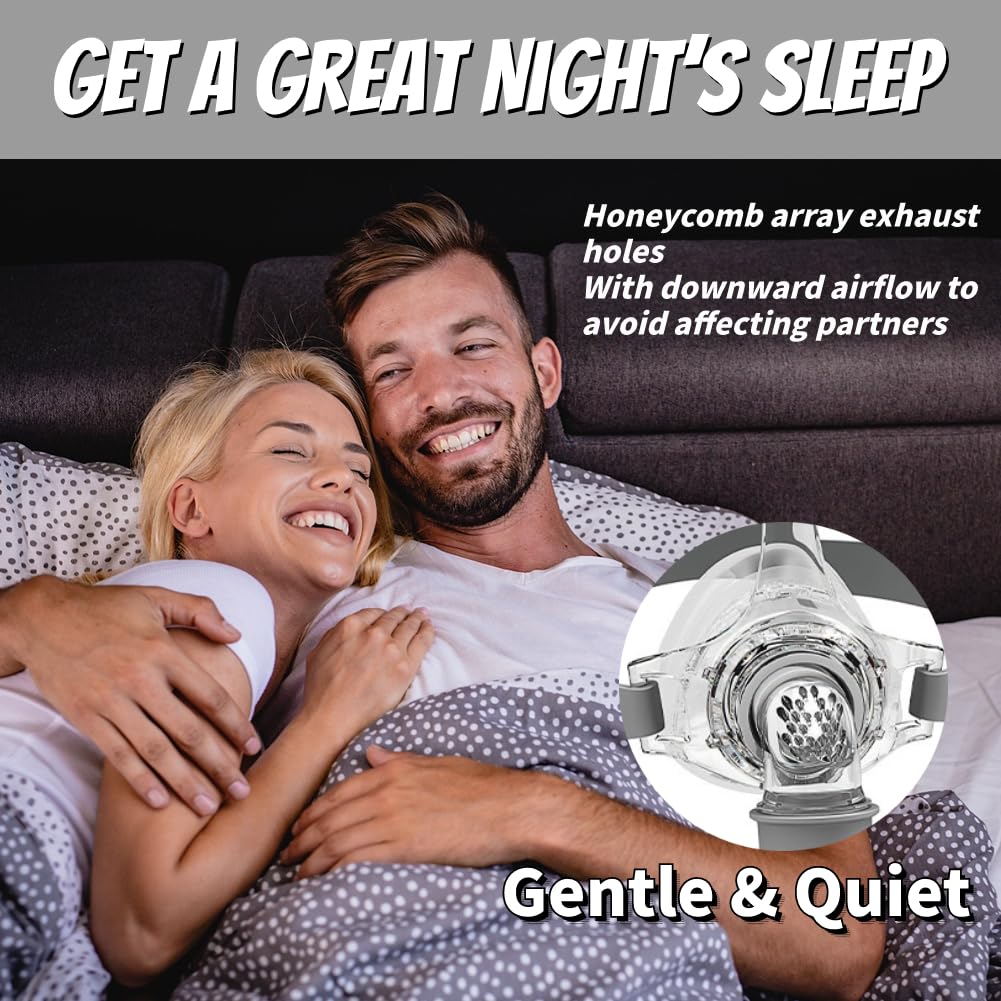 CPAP Mask, Universal Nasal Silicone Mask Reusable CPAP Supplies,Upgrade Silicone Soft Perfect Sealing CPAP Nasal Mask with Headgear, Frame, Elbow/Swivel and Cushion (L)