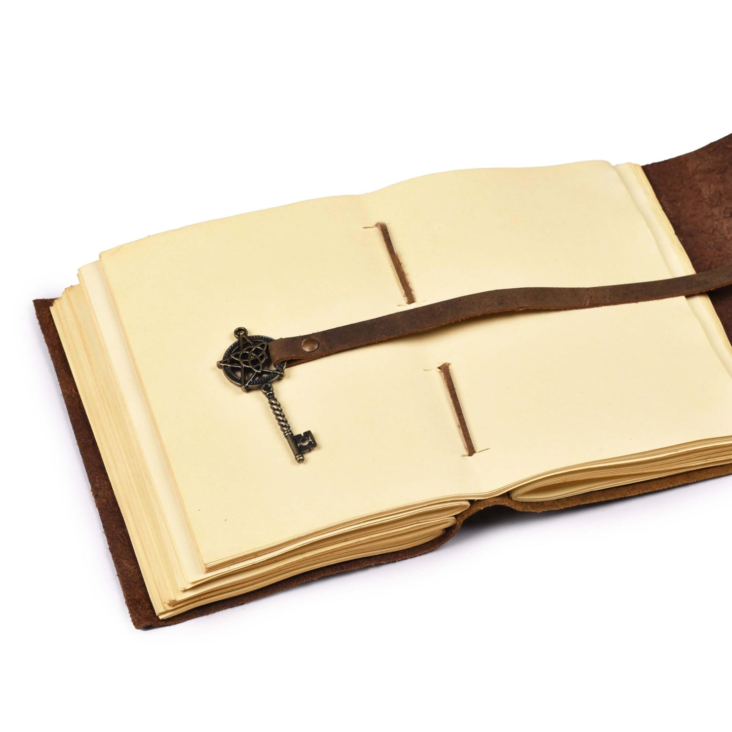 LEATHER VILLAGE Handmade Leather Bound Journal for Women- Brown | 7"X5" (A7) Medium | 260 Pages Blank of Vintage Paper Writing, Sketchbook, Notebook