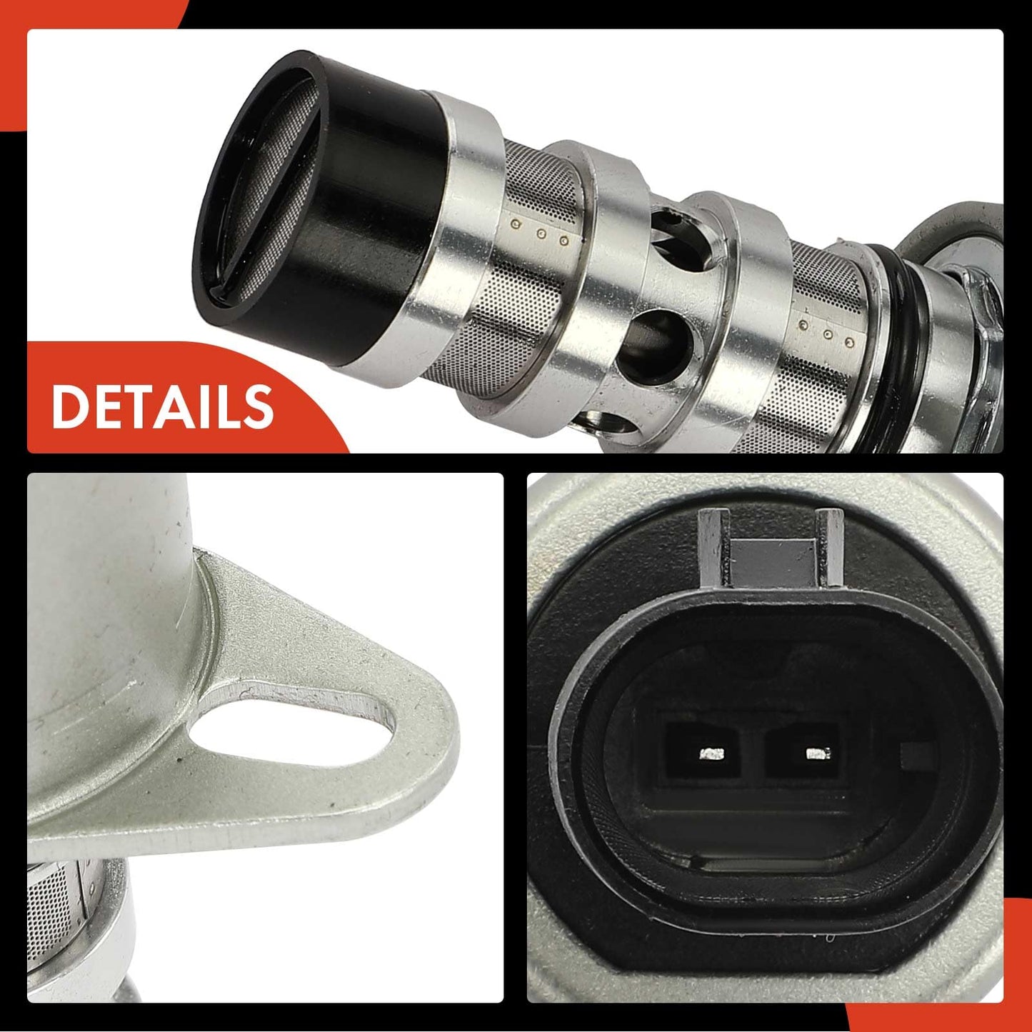 A-Premium 2-PC Intake and Exhaust Engine Variable Valve Timing (VVT) Solenoid Compatible with Chevrolet Cruze 2011-2015, Cruze Limited 2016, Sonic, Trax, Aveo, Aveo5 & Pontiac G3 & Saturn Astra