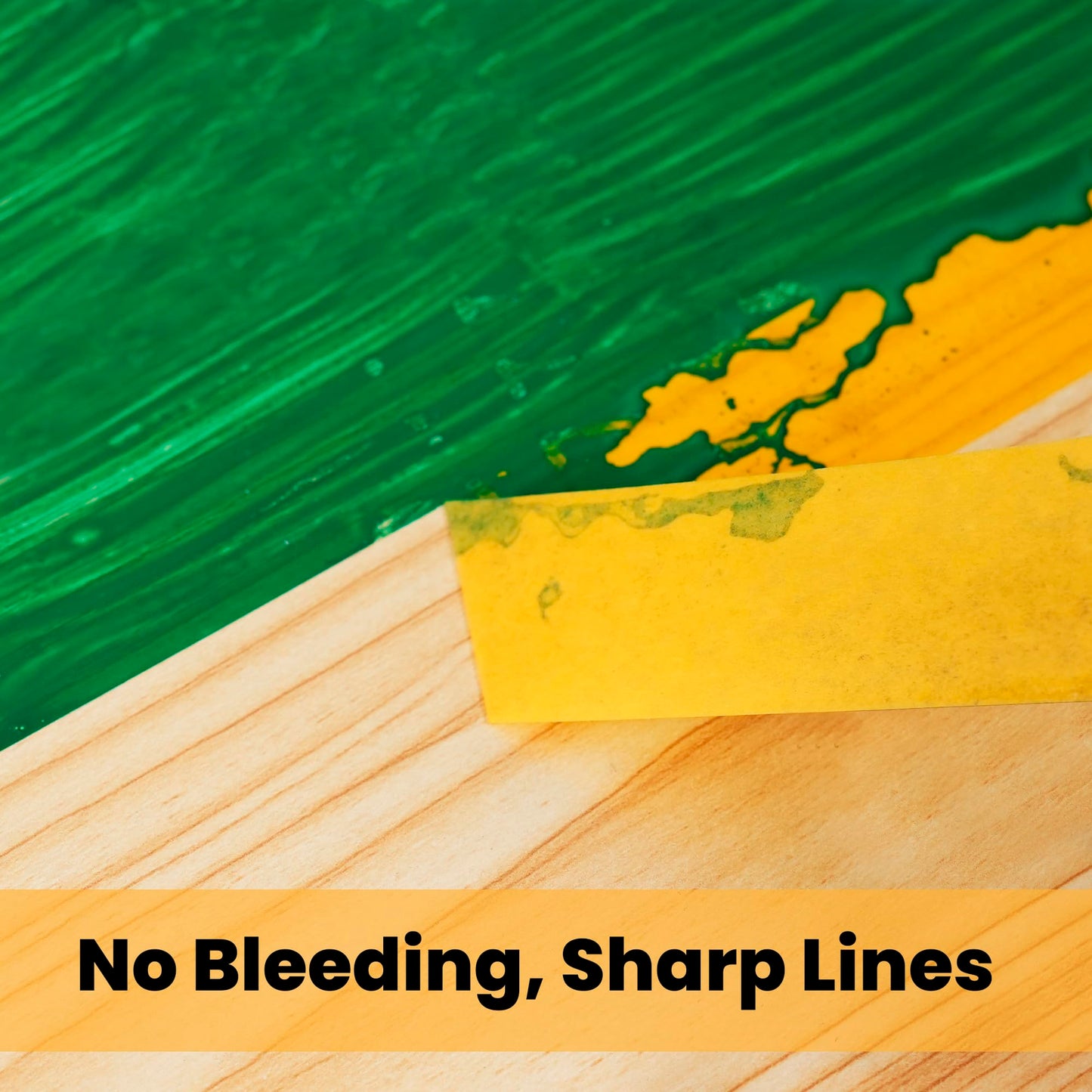 TAPEBEAR Delicate Surface Advanced Masking Tape 1.88" x 55m, Orange Washi Tape Indoor Painters Tape Decorating with No Paint Bleed, Sharp Lines, Surface Damage-Free, Low Tack, 6Rolls