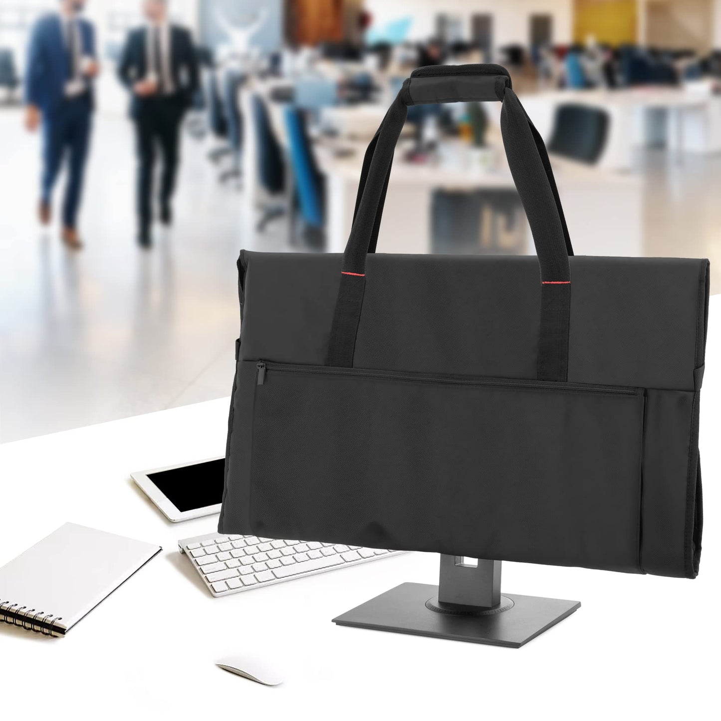 Trunab Travel Carrying Case Compatible with 27" iMac / 27" LCD Screens, Protective Monitor Dust Cover Travel Bag with Padded Velvet Lining for 27” Monitor and Accessories (Patented Design)