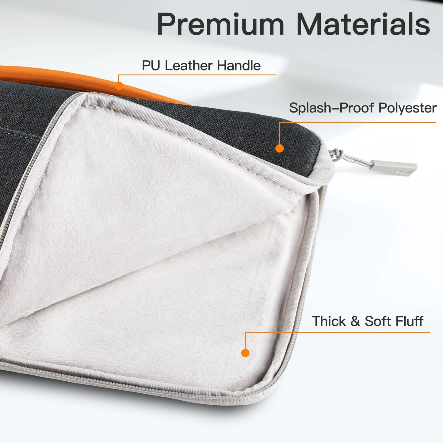 JETech Laptop Sleeve for 15-Inch MacBook Air (M2-M5, 2023-2026), MacBook Pro 15/16-Inch (M1-M5, 2019-2026), Bag Case with Portable Handle and Pocket(Dark Grey)
