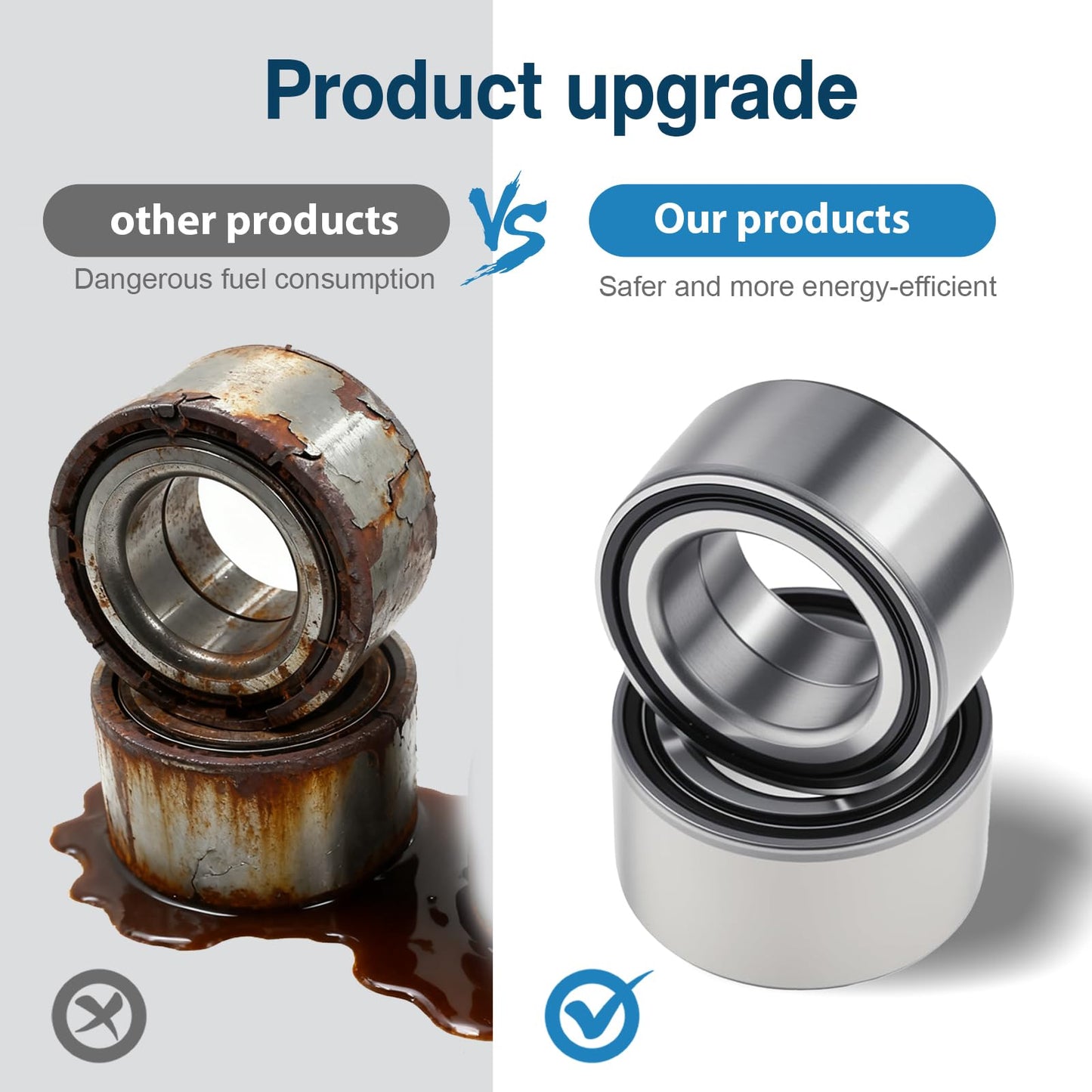 BAYUIHON Front and Rear Wheel Bearings 3514699 3514635 for Polaris Ranger RZR 800/RZR S 800 2010-2014, Ranger 900 XP 2013-2015, Replaces # 3585502 3514627