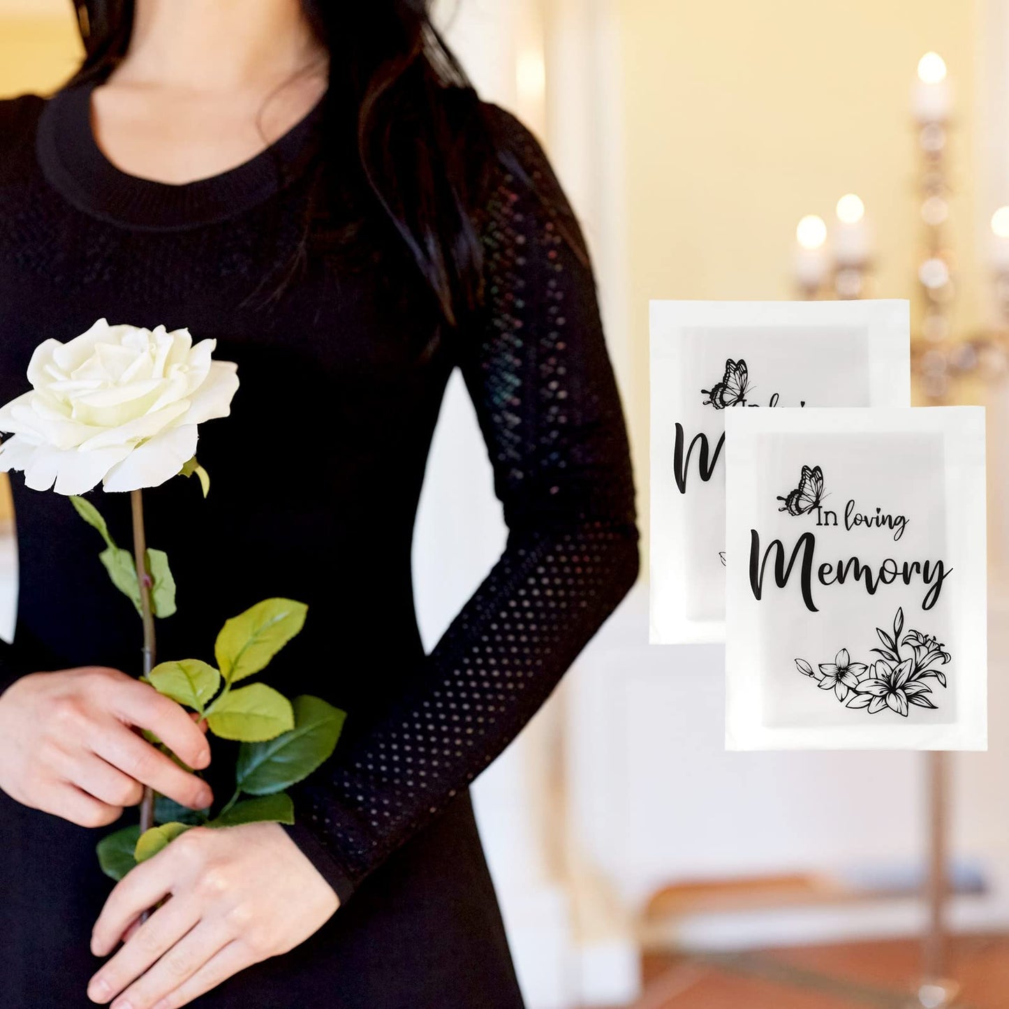 Eaasty 60 Pack Funeral Facial Tissues in Loving Memory Pocket Tissues Bulk Travel Funeral Favors Small Individual Napkins Packs for Memorial, Celebration of Life, 3. 54 x 4. 72 Inches