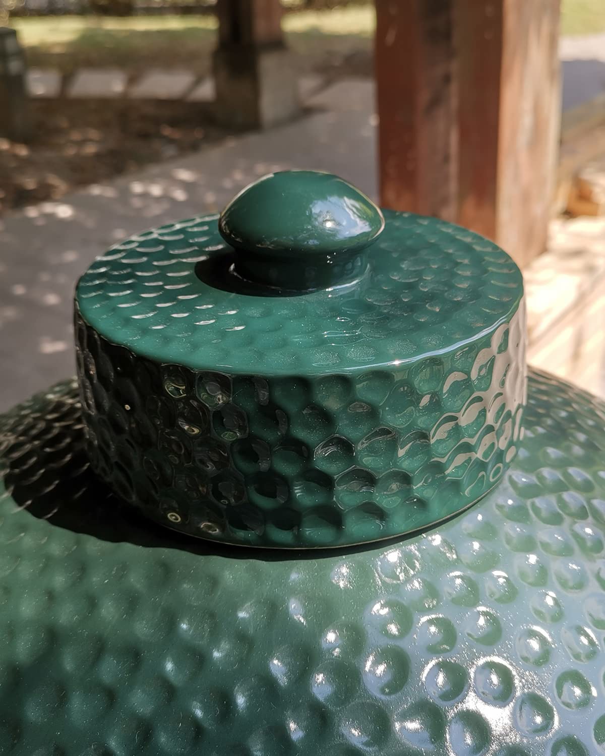 DOLAMOTY Accessories Top Damper Cap for Big The Green Egg Replacement Parts, Ceramic Chimney Cap for Big The Green Egg Medium, Large and XLarge Size
