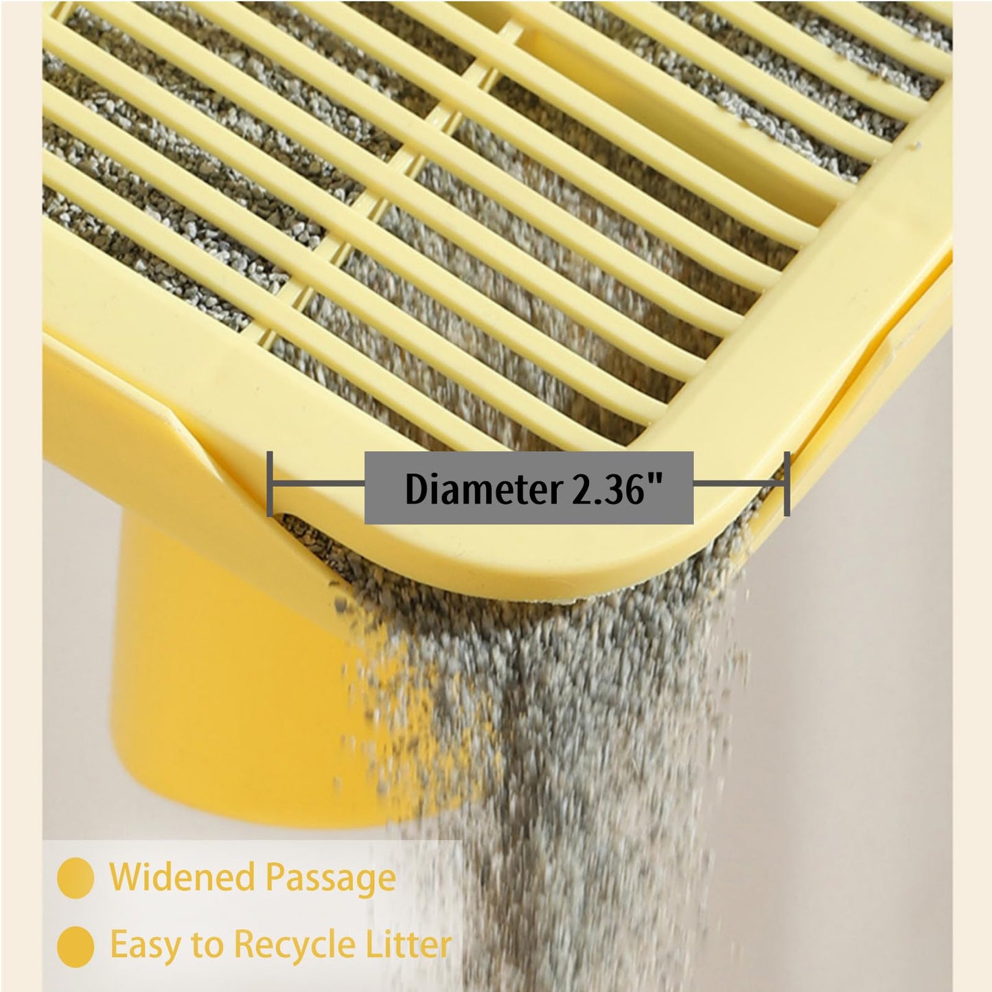 Cat Litter Mat Litter Trapping Mat,Litter Box Mat,Waterproof Cat Mats for Litter Large,Easy Clean,Non-Slip Litter Mat for Cat,Urine-Proof Kitty Litter Catcher Mat,Washable (White, 5.90 inches)