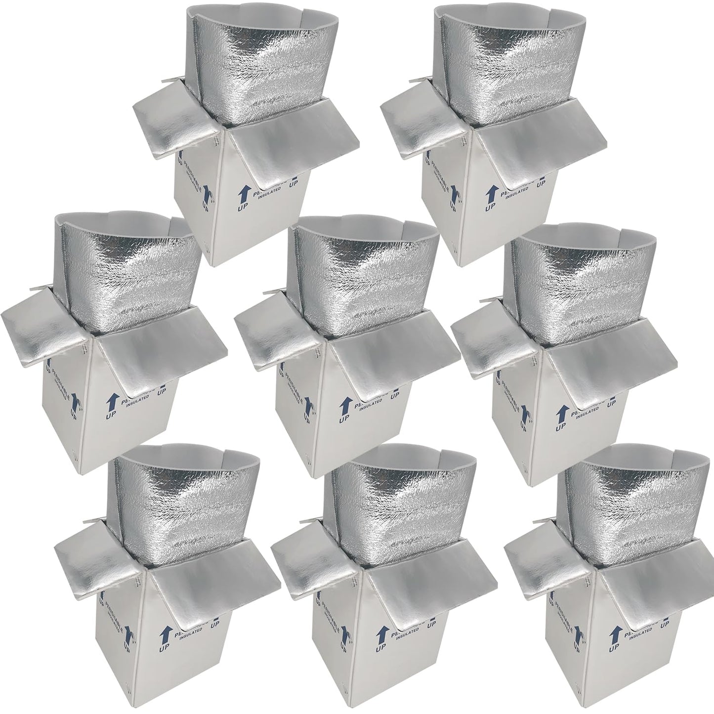 CH-BOX Insulated Shipping Boxes with Liners, 8 Pack 7'' x 6'' x 10'' Small Cold Shipping Boxes, for Perishable Frozen Food Shipping, White (TB7610L-8)