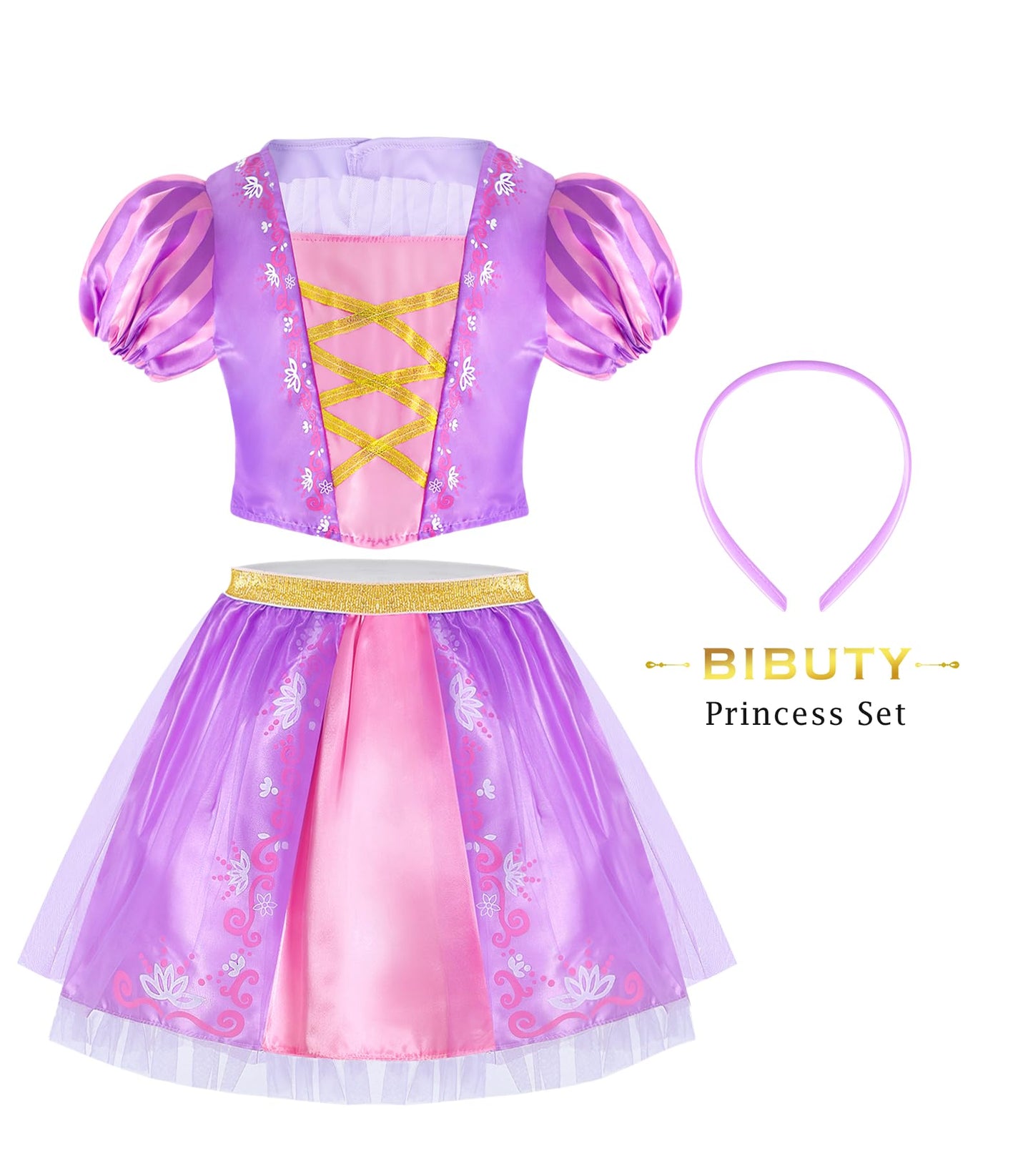 Princess Dress Up Clothes for Little Girls Princess Dresses, Play Dress Up Costume Set Toy Gift for 3-6 Little Girls
