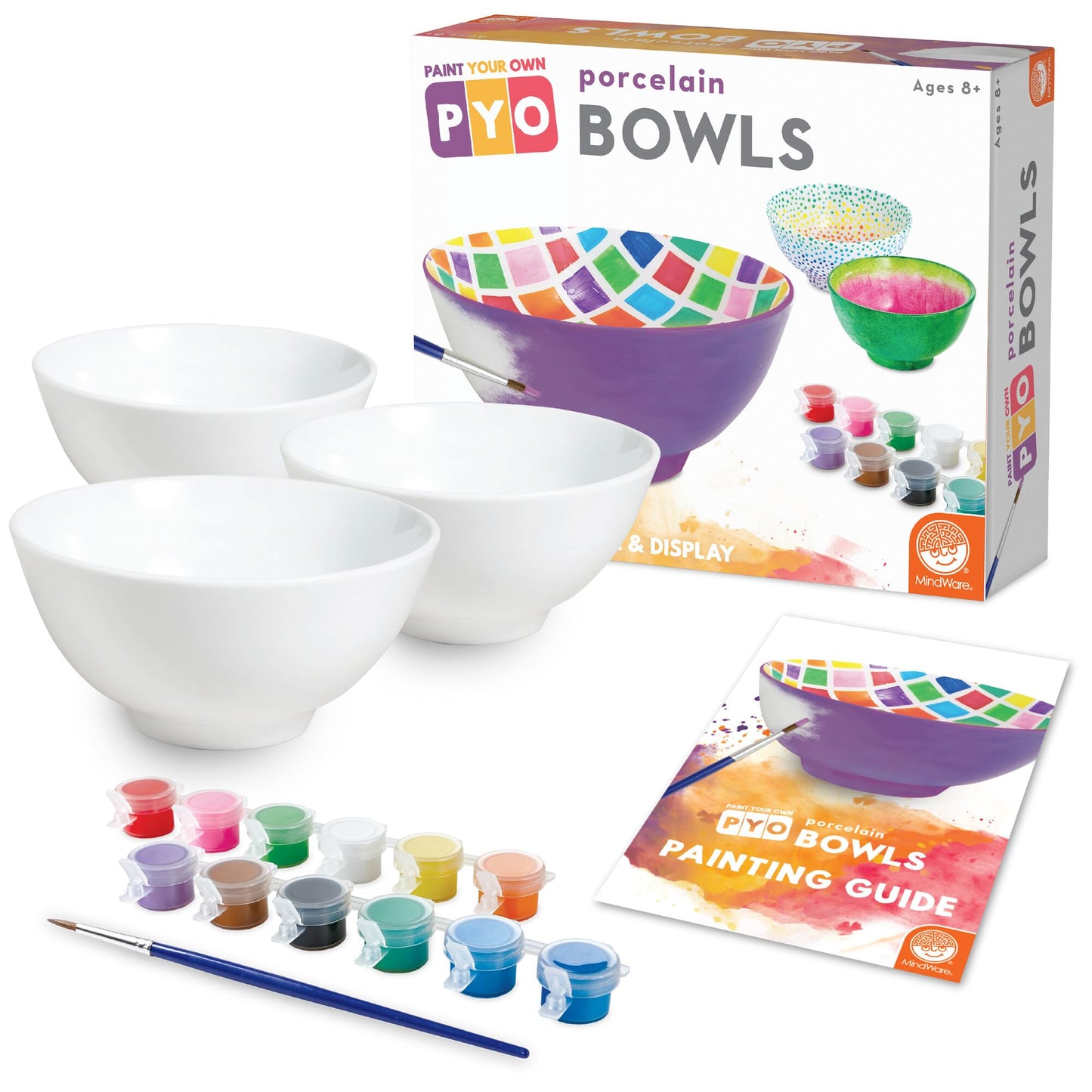 Mindware Paint-Your-Own Porcelain Bowls