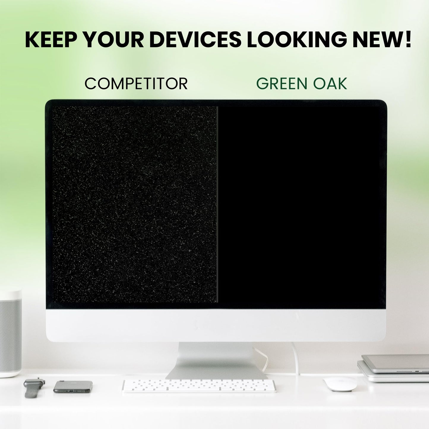 Green Oak Screen Cleaner Refill Professional Screen Cleaner Spray - Best for LCD & LED TV, Tablet, Computer Monitor, Phone - Safely Cleans Fingerprints, Dust, Oil (1 Gallon)