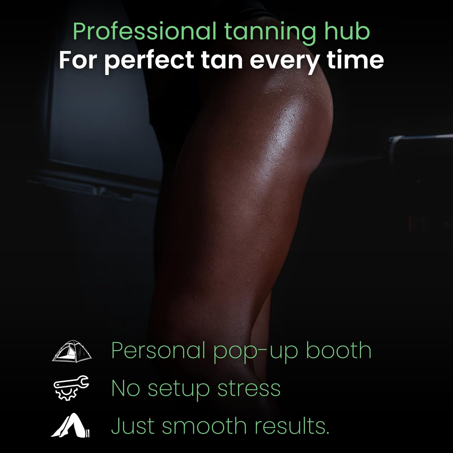 Large Spray Tan Tent – Deluxe Pop Up Tent Portable Tanning Booth with Carry Case – Clear Window for Perfect Spray Tanning – Easy Clean for Home & Salon(Black)