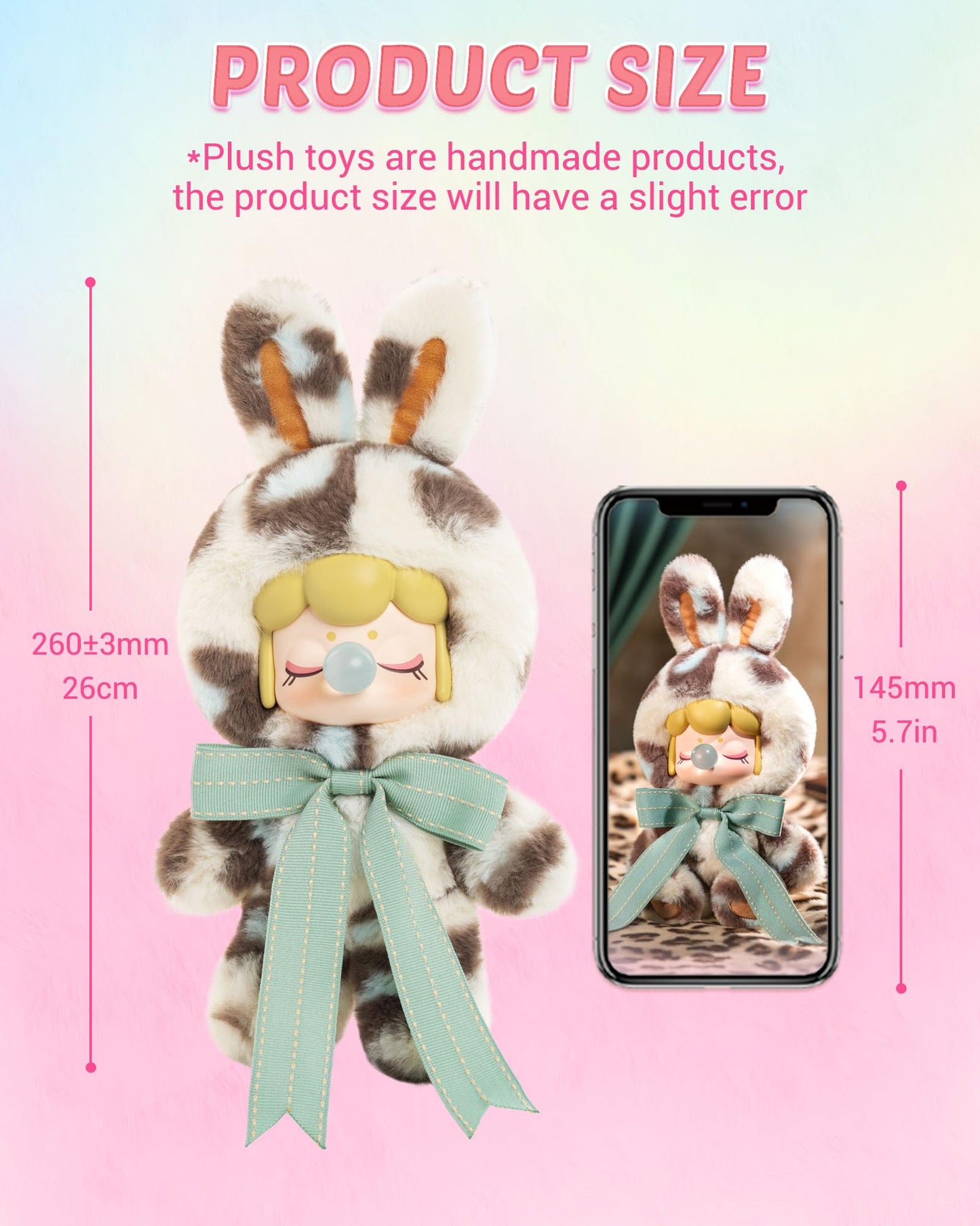 Rolife Nanci Bunny Stuffed Animal Plush Doll,8-11 Inches Cute Anime Blind Box Figures,Mystery Box Popular Soft Collectible Toy for Toddlers Baby Girls Women,Creative Christmas Birthday Gifts