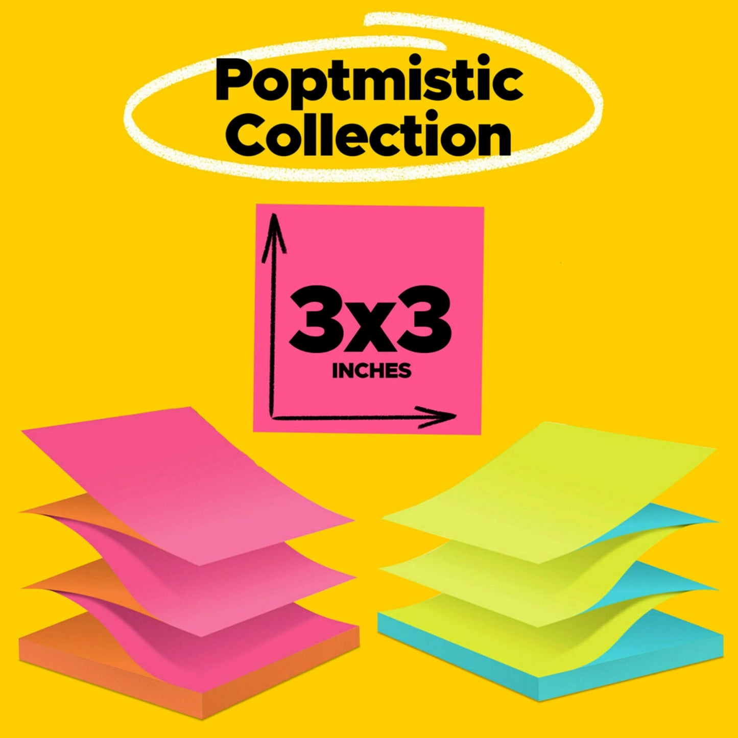 Post-it Pop-up Notes, 3 in x 3 in, Cape Town Collection, 12 Pads/Pack (R330-N-ALT)