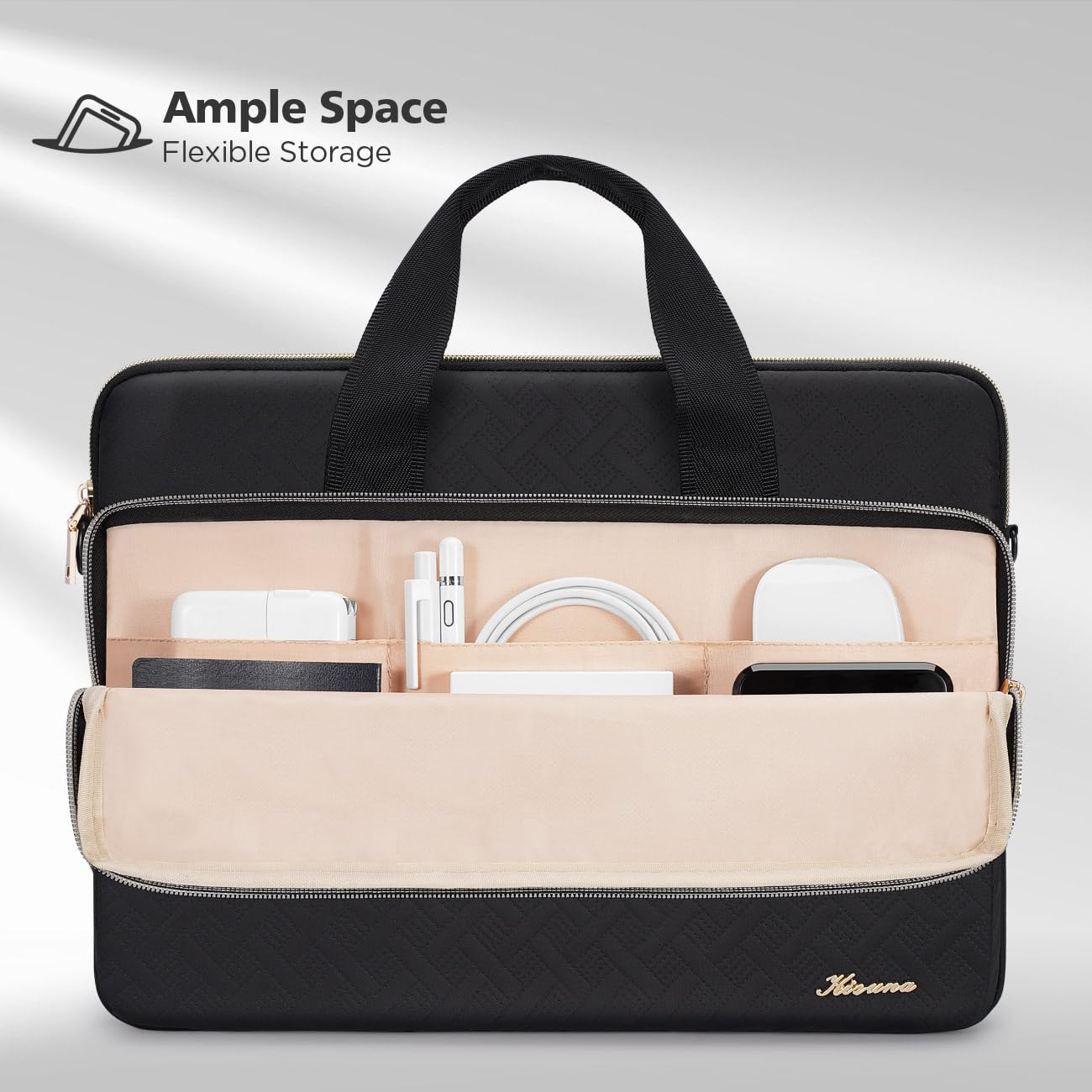 KIZUNA Laptop Sleeve Case 15.6 Inch Computer Shoulder Bag for 16" MacBook Pro M1 M2 Max/16" Lenovo IdeaPad Flex 5i/Thinkbook 16+ /15.6" HP Envy x360 15/Dell XPS 15/LG Gram 15