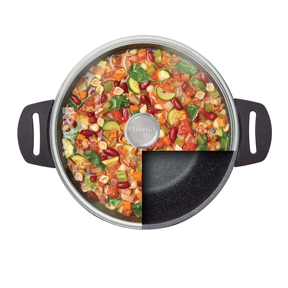 Starfrit The Rock Electric Multi Pot, 4.5L Capacity, Rock.Tec Non-Stick Surface, Tempered Glass Lid, Variable Temperature Control