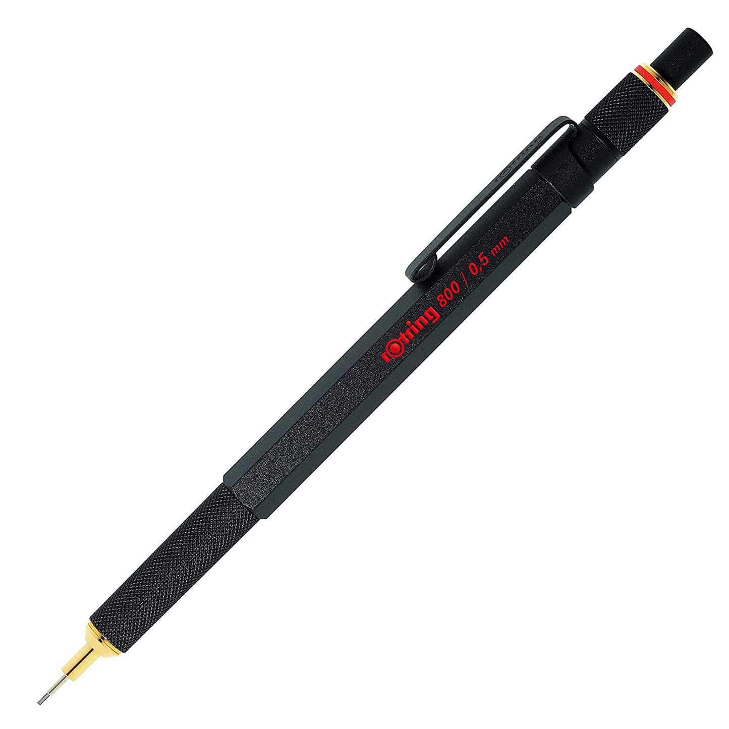 rOtring 1904447 800 Retractable Mechanical Pencil, 0.5 mm, Black (1854232)