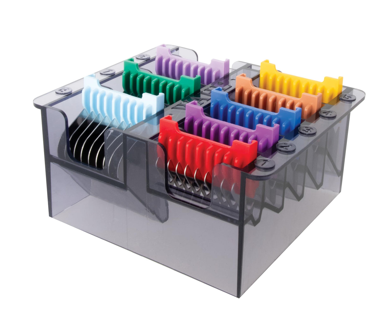 Wahl® 5-in-1 Stainless Steel Attachment Comb Set – 8 Color-Coded Guide Combs for Professional Pet Dog, Cat and Horse Grooming, Fits Wahl 5-in-1 Blades for Use with Arco, Bravura and Chromado Clippers - 3027903