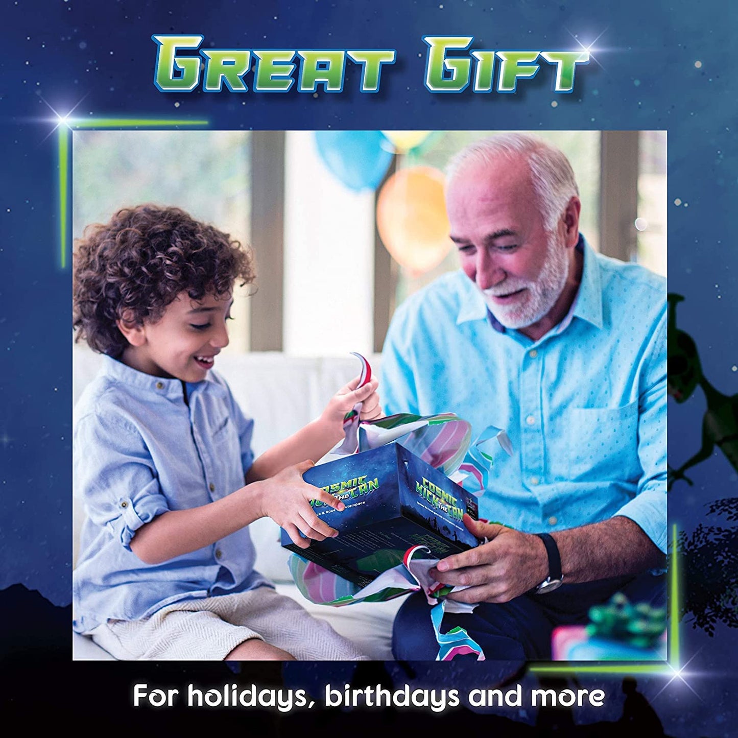 Cosmic Kick The Can: Outdoor Play with a Galactic Twist | Ages 5+, 4-12+ Players | for Fans of Alien Toys, Kids Outdoor Toys and Outdoor Games for Kids | Also Use for Kickball and Hacky Sack