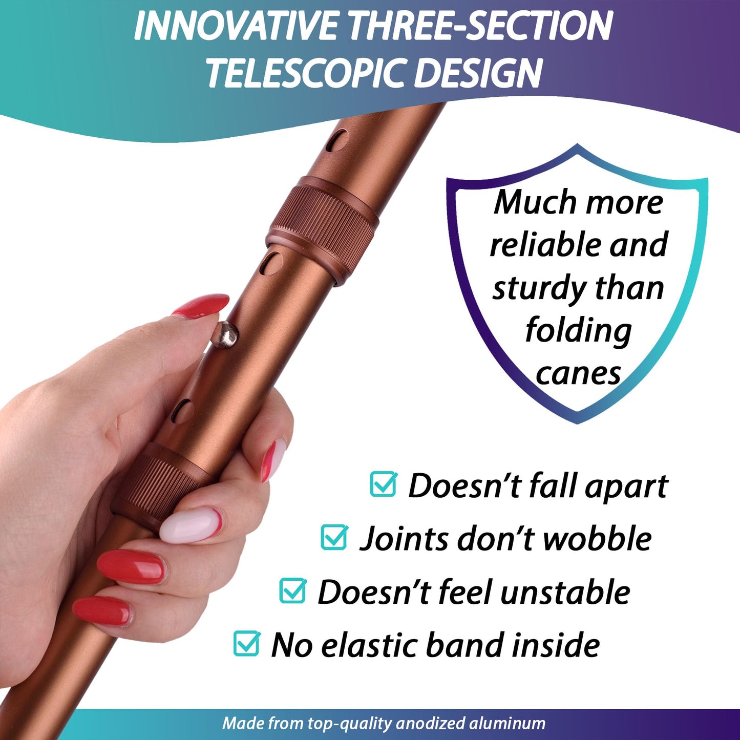 Asterom Walking Cane for Women - Handmade, Stylish - Cool Canes for Seniors Women, Fashionable Walking Sticks