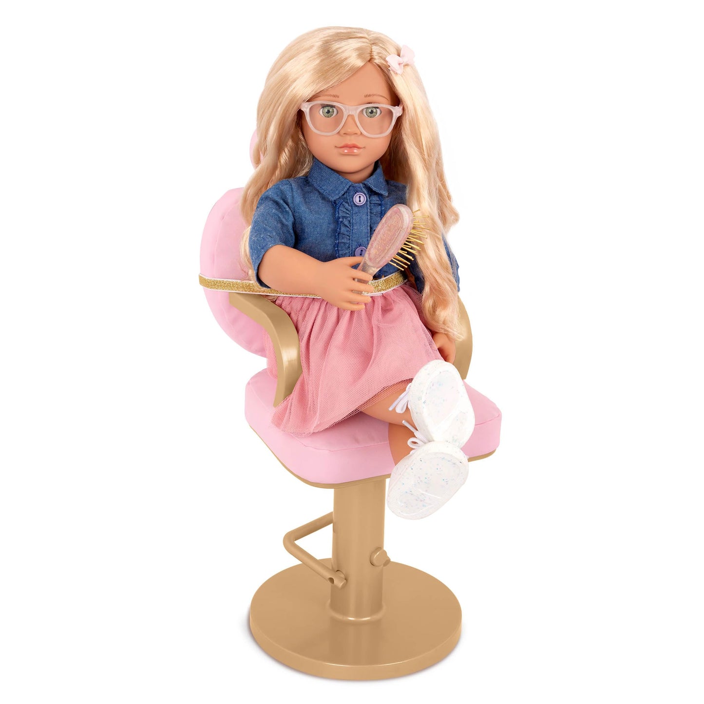 Our Generation – Doll Salon Chair Playset – Hair Dryer with Sound & Styling Accessories – 18-inch Doll Accessories – Pretend Play – Toys for Kids Ages 3 Years & Older – Sweet Styles