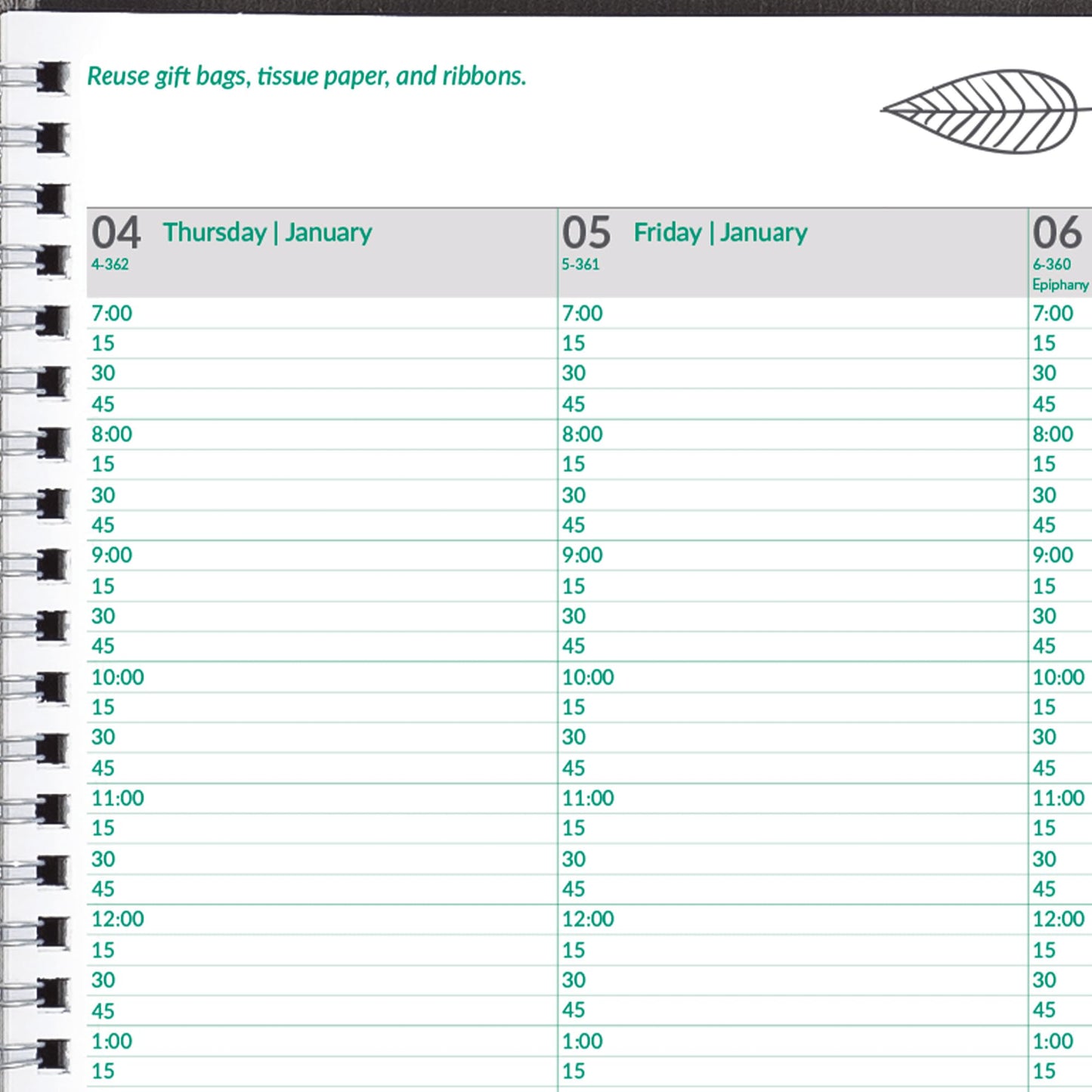 Brownline 2024 EcoLogix Weekly Planner, Appointment Book, 12 Months, January to December, Twin-Wire Binding, 11" x 8.5", Black, Recycled (CB425W.BLK-24)