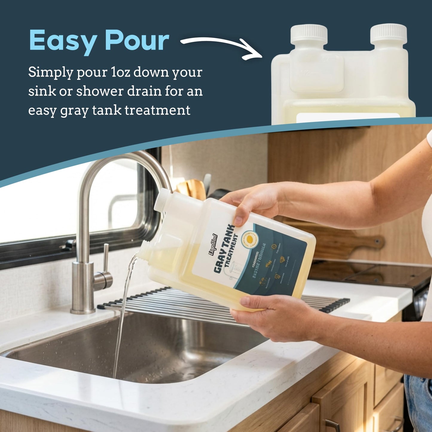 Liquified RV Toilet Treatment - Gray Holding Tank Digester - Odor Eliminator - Lemon Scent - Matts RV Reviews