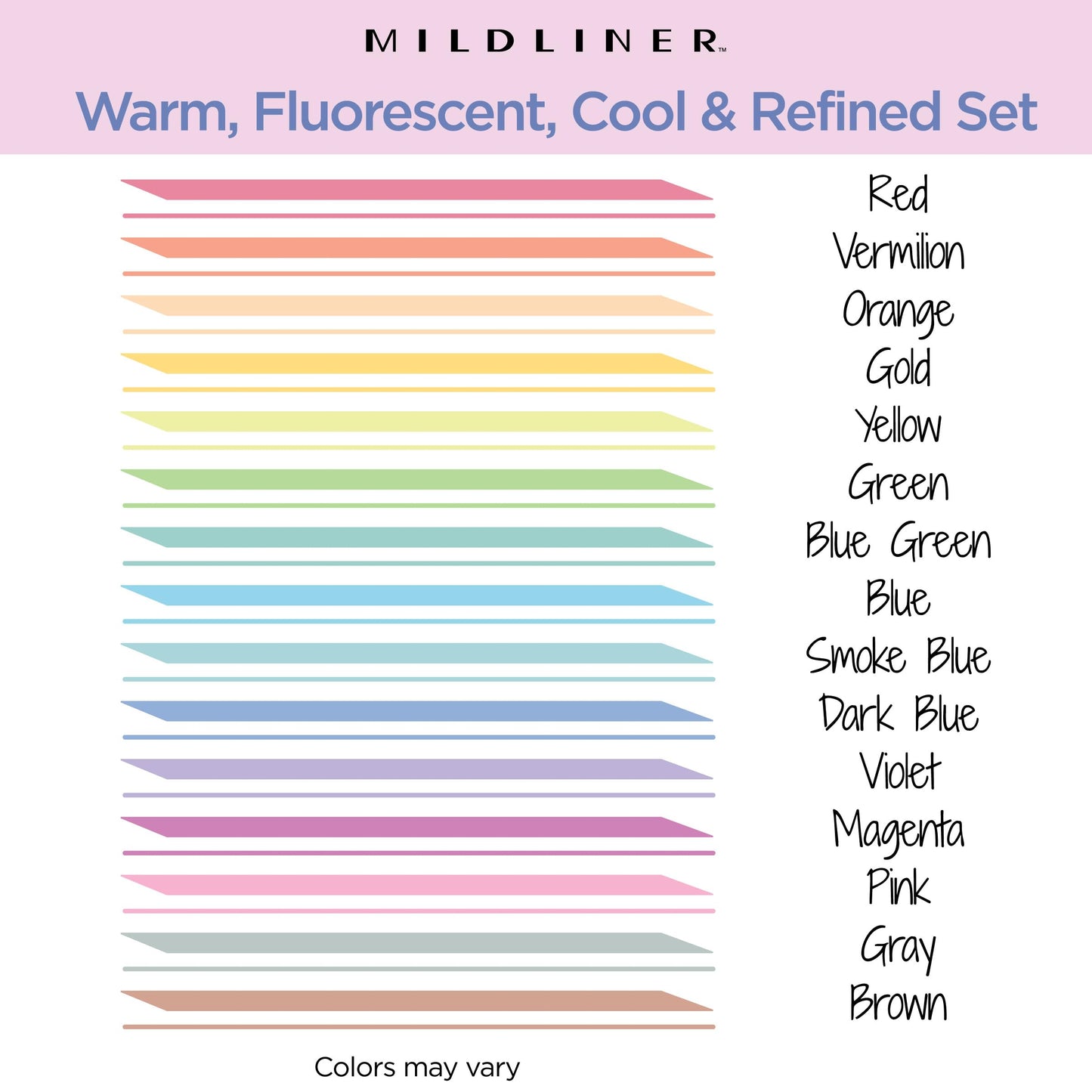 Zebra Pen MILDLINER Dual-Tip Highlighter Marker Set, Broad and Fine Point Tips, No Bleed, Ideal for Bible Highlighting, Journaling, School and Office Supplies, Assorted Ink Colours, 25-Pack (78525)