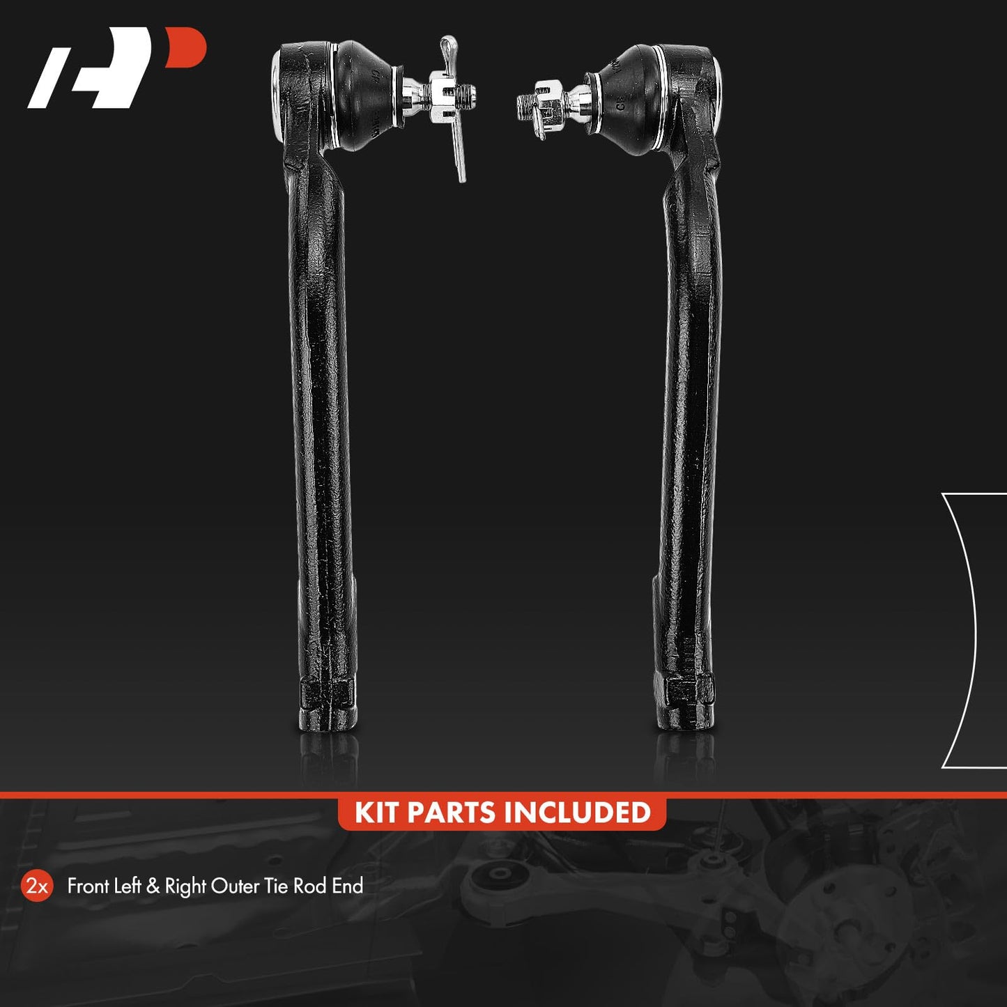 A-Premium 2 x Front Outer Tie Rod Ends, Compatible with Hyundai Elantra 2007-2012, Kia Forte 2010-2013, Forte5 2012-2013