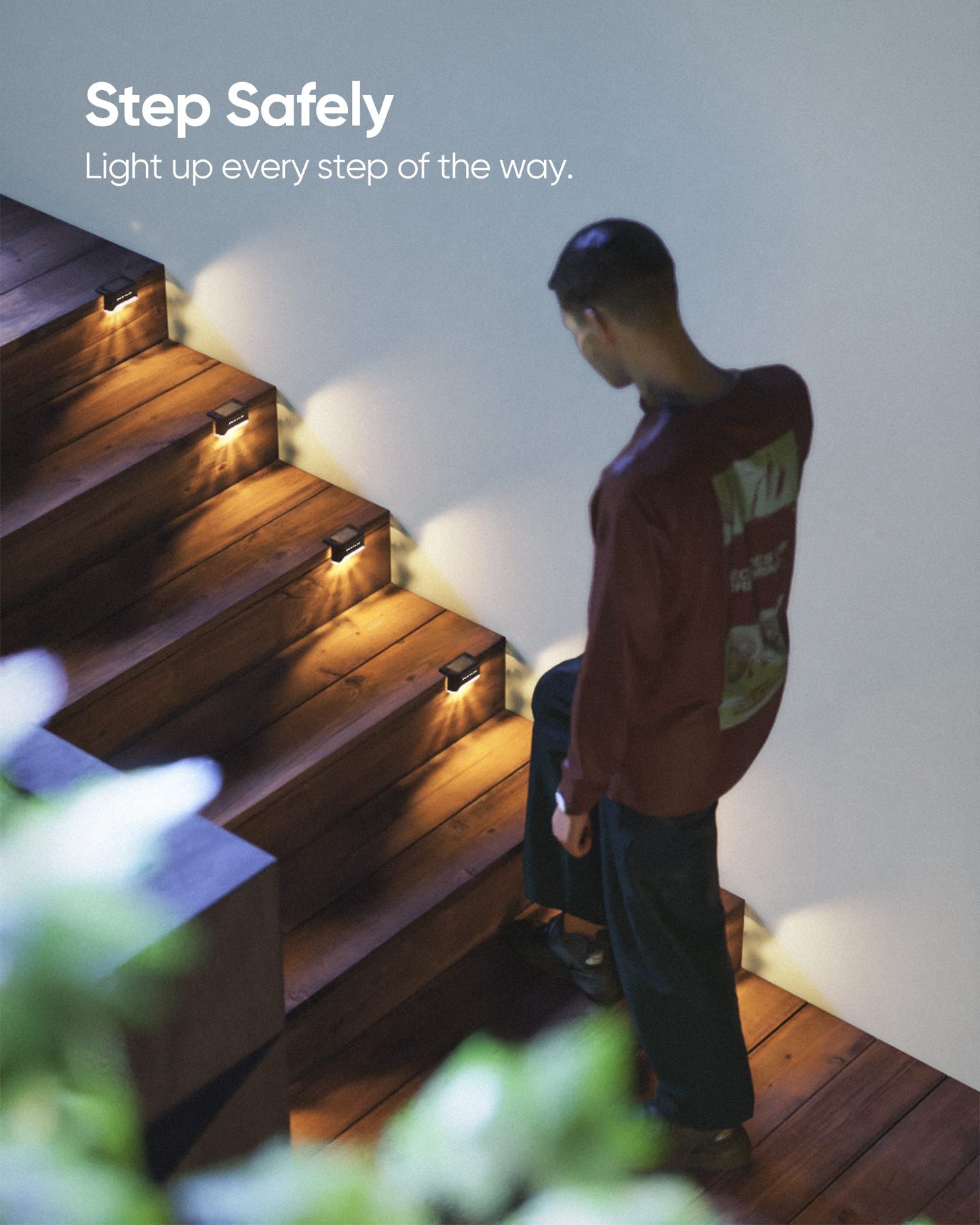 Solar Deck Lights Outdoor 16 Pack, JACKYLED Solar Step Lights Outdoor Waterproof LED Solar Powered Stair Lights for Patio Deck Porch Step Fence Railing Wall Garden Pool Yard