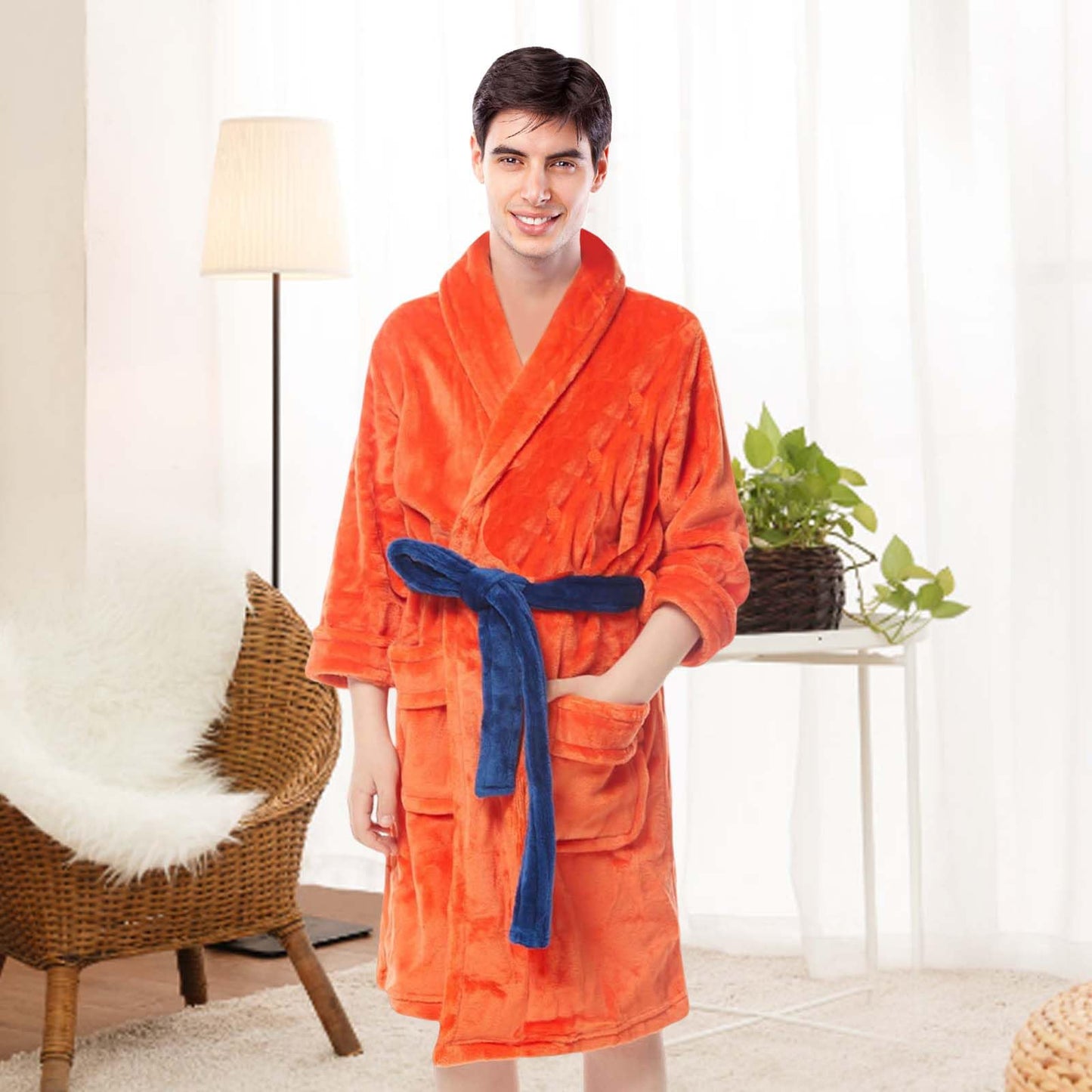 Puppyhao Anime Robe Mens Dragon Anime Bathrobe Pajamas Orange Onesie Soft Cosplay Costume Perfect Gifts for Men
