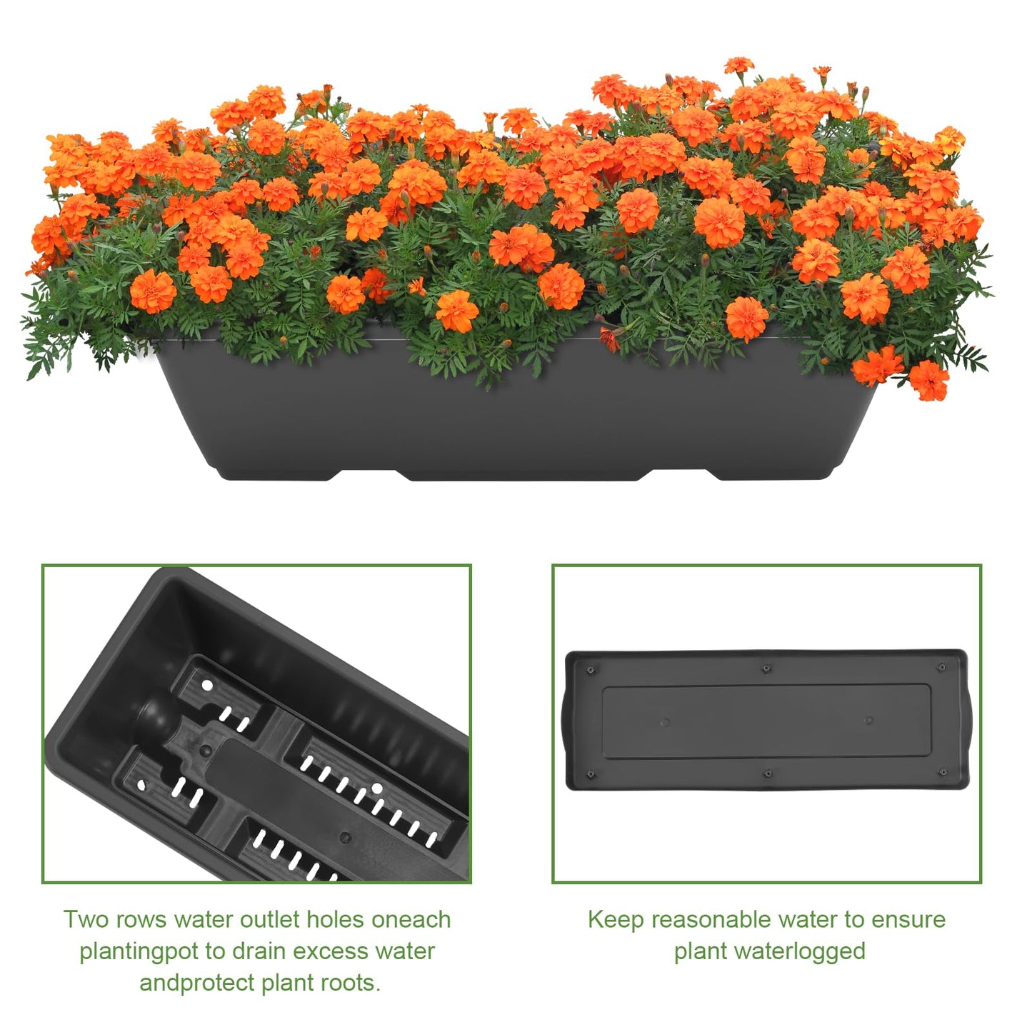 5 Tier Vertical Raised Garden Bed Planter Box, Vertical Raised Bed with Drainage Holes for Indoor Outdoor Herbs Flowers Vegetables Plants, Grey