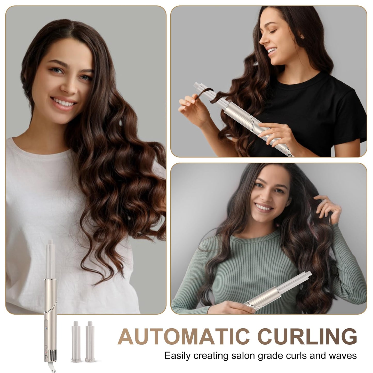 1 Pair Auto-Wrap Curlers Compatible with Shark FlexStyle (HD400 Series) Curling Iron Accessory, Self-Curling Attachment,Effortless Curls, Waves & Volume Hair Tools,Hair Styler & Drying Tool.