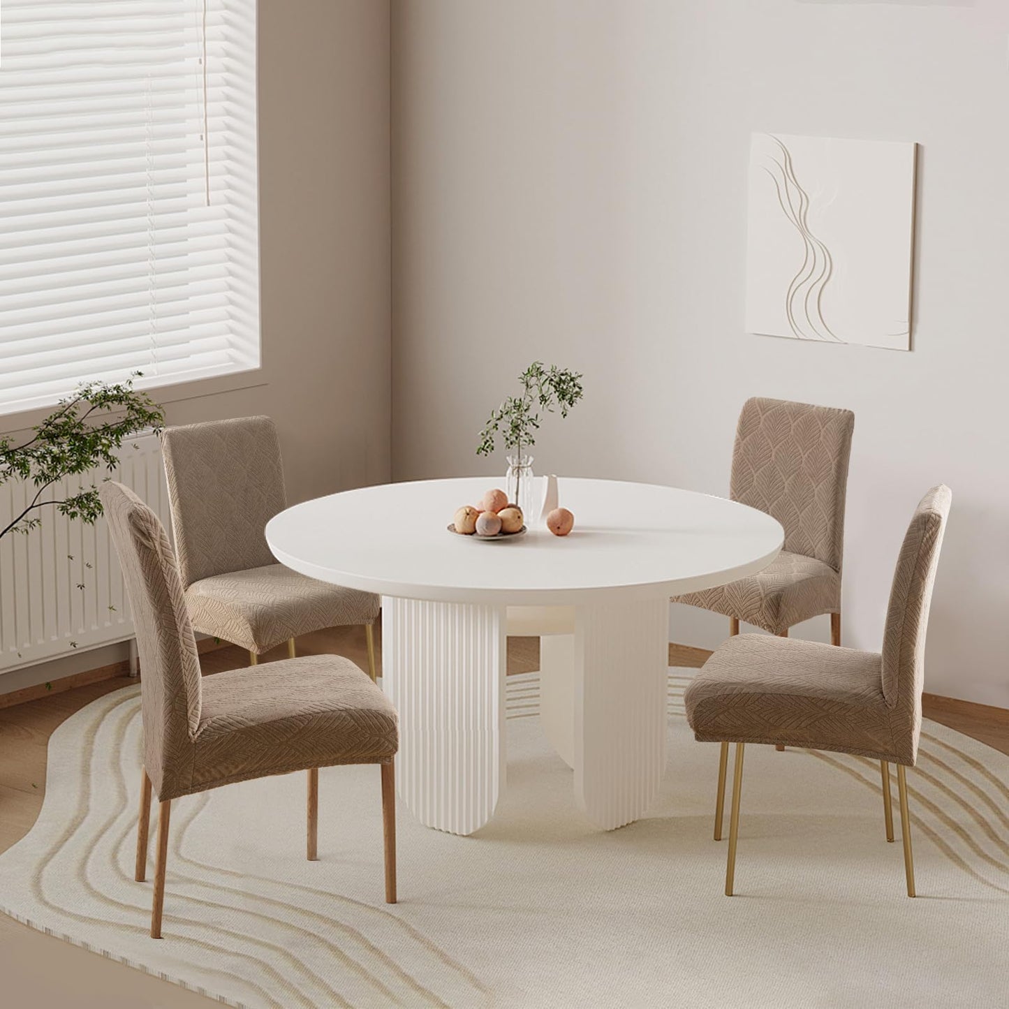 YUEANG Waterproof Dining Chair Covers, Chair Covers for Dining Room, Stretch Chair Covers Parsons Chair Slipcover, Removable, Washable for Dining Room Kitchen Chair Protector Cover