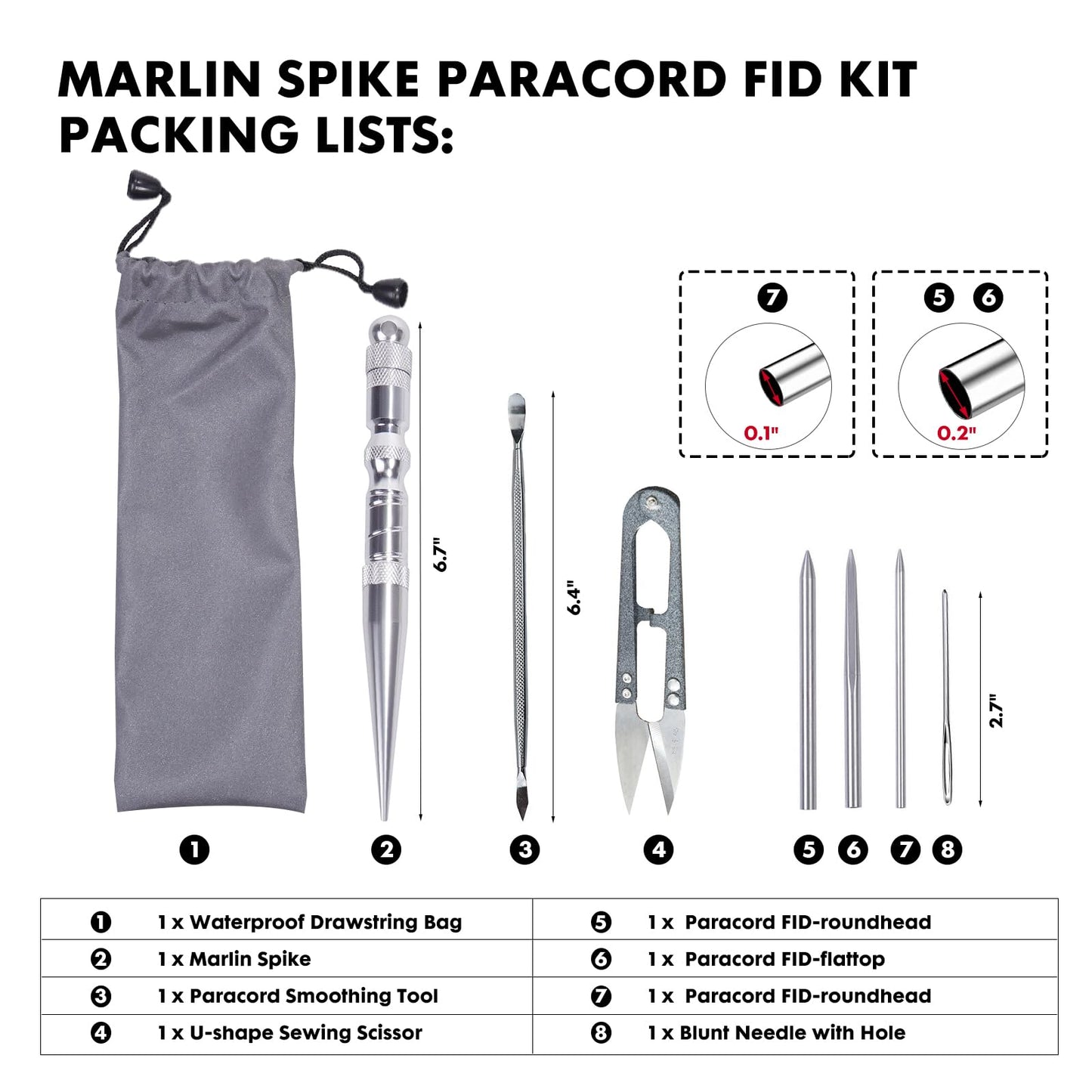 Paracord Jig Tools Bracelet Making Kit Paracord Jig Weaving Tools Accessories Loom DIY Craft Maker with 5 Cords and 6 Buckles with Marlin Spike Kit
