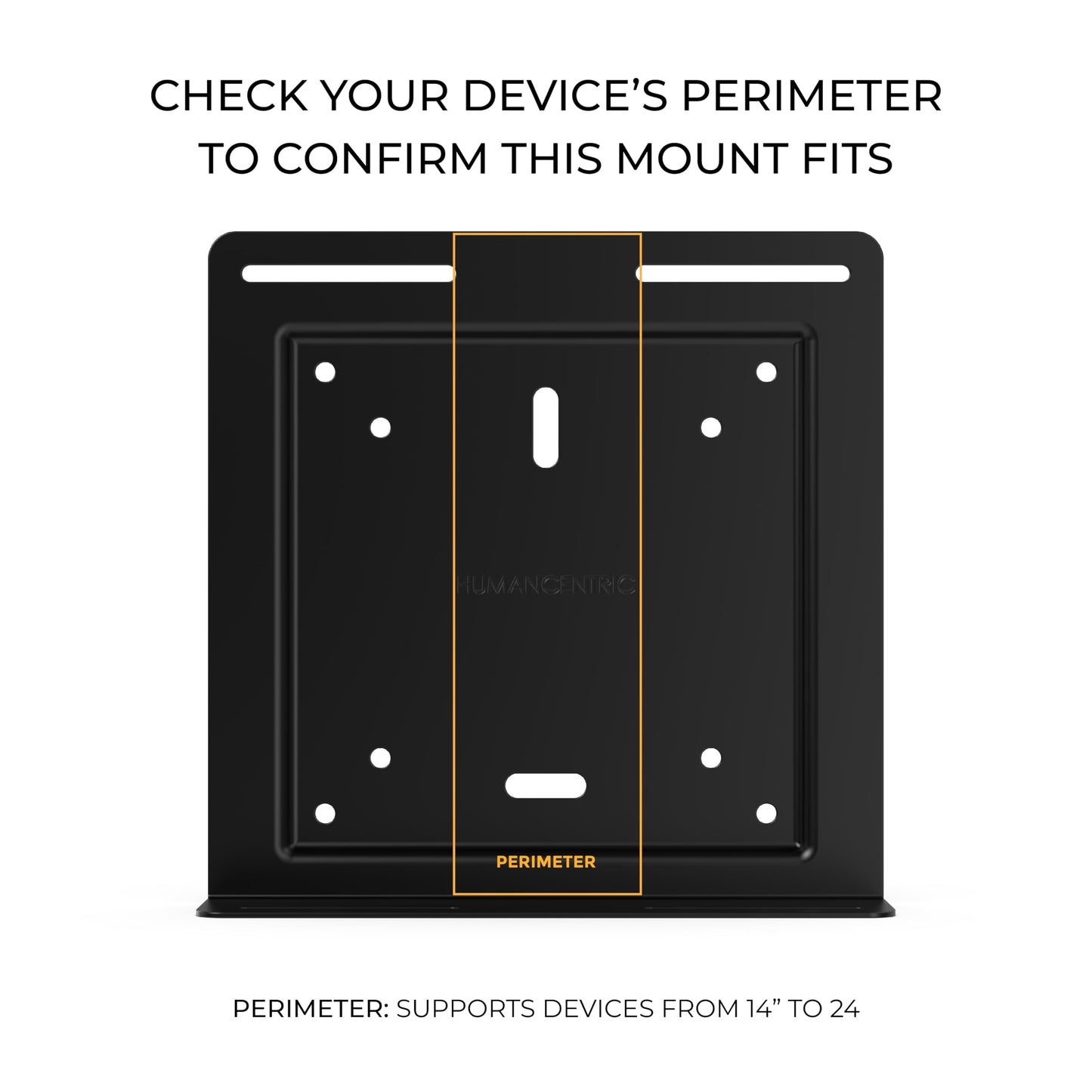 HumanCentric Universal Wall and VESA Mount, Adjustable Strap for Small Computers, UPS Units, Cable Boxes, Modems and Other Electronic Devices, Mounts on The Wall or Back of a Computer Monitor