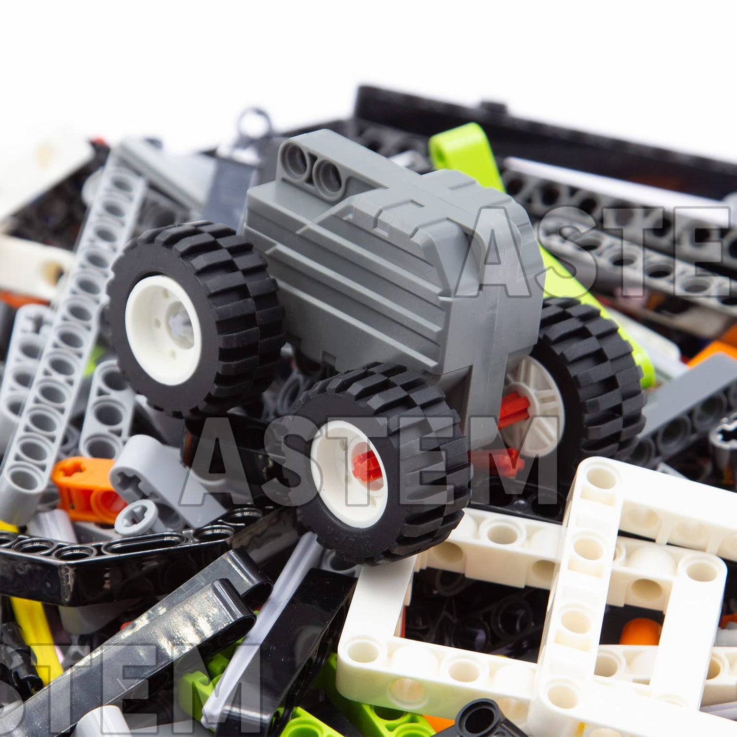 ASTEM 413PCS Plus Technic-Parts Pullback-Motor Axle-Pin Replacement Building-Block Parts Regular-Sized Mechanical Parts Include Brick,Bush,Technic Pin.