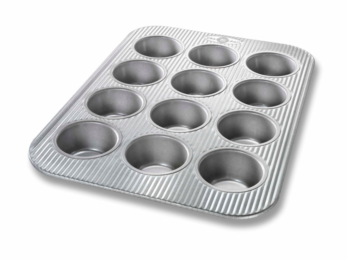 USA Pans 12 Cup Cupcake or Muffin Pan, Aluminized Steel with Americoat