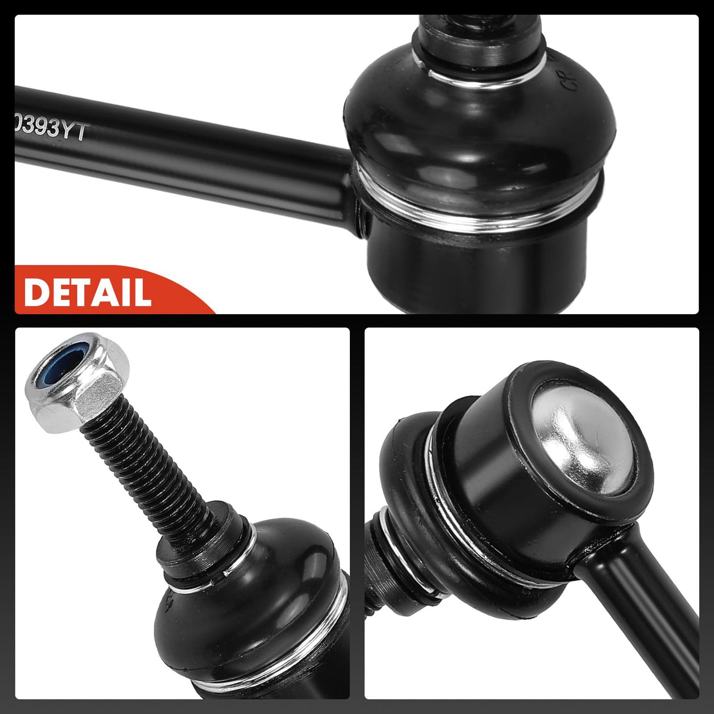 A-Premium 2 x Rear Sway Bar Links Stabilizer Bar Links, Compatible with Ford & Lincoln - 2010-2019 - Explorer, Flex, Police Interceptor Sedan & Utility, Special Service Police Sedan, Taurus, MKS, MKT