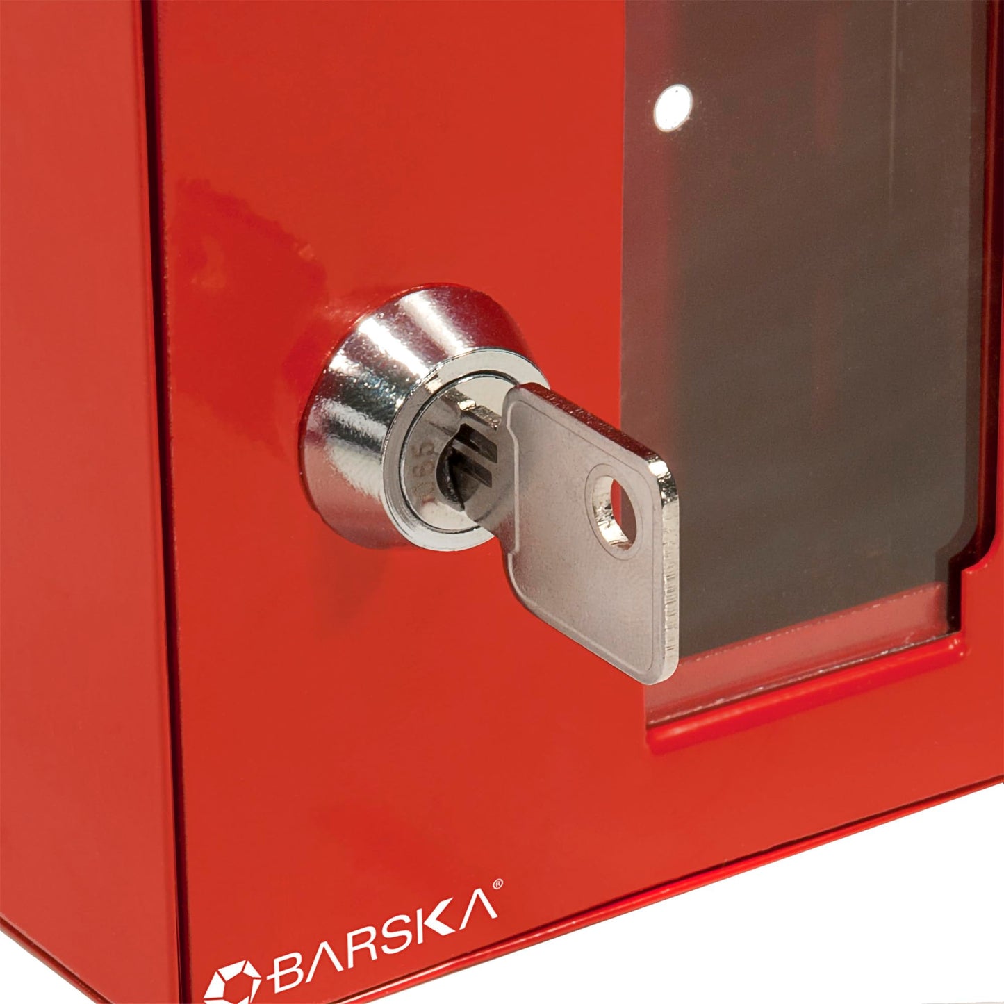 Barska AX11838 Breakable Emergency Key Box with Attached Hammer (Red)
