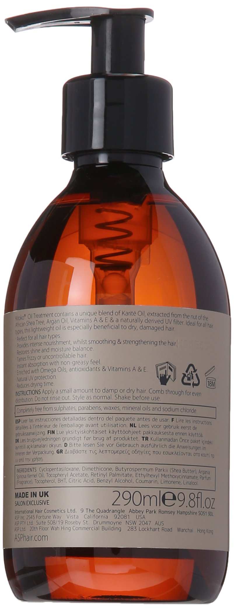 KITOKO HAIR TREATMENT OIL 290ML