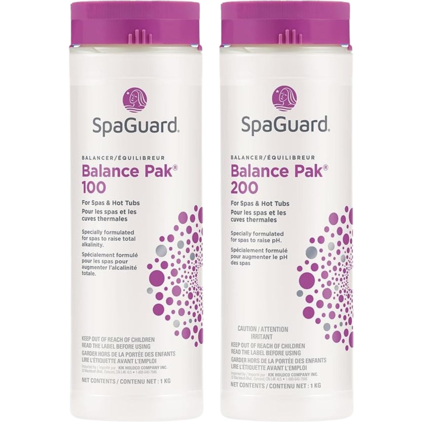 2 Pack | (1) Balance Pak 100 1kg | (1) Balance Pak 200 1kg | Spa & Hot Tub | Spa Guard | Can Use with Other Hot Tub Chemicals & Accessories | with Free Balance Guide