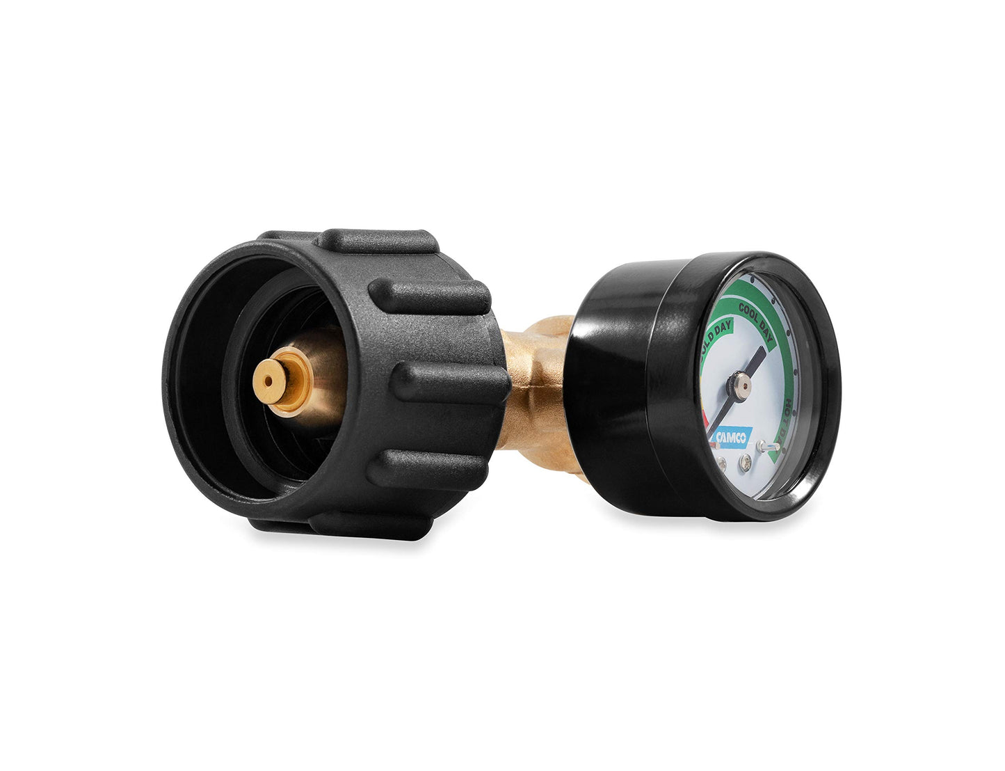 Camco Propane Gauge/Leak Detector, Type 1 Connection for Gas Grills, RVs and Boats - 59023, Black