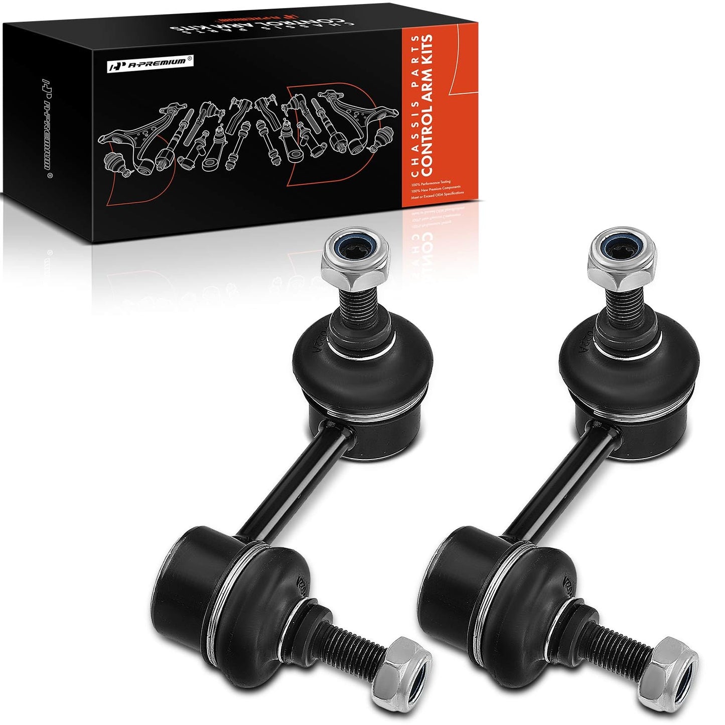 A-Premium 2 x Rear Sway Bar Links Stabilizer Bar Links, Compatible with Jeep & Chrysler & Dodge & Mitsubishi - Compass Patriot 200 Sebring Avenger Caliber Outlander (Sport) Lancer Eclipse Cross RVR