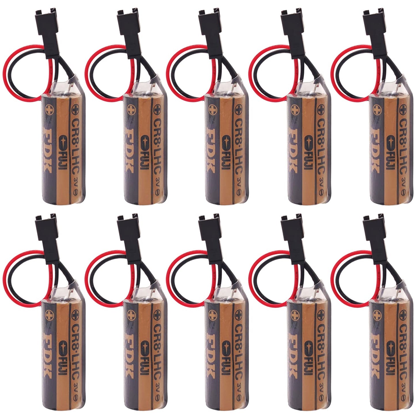 SHENYANG 10-Pack for Fuji FDK CR8.LHC 17450 3V Battery Memory Backup Power Source Meter Battery