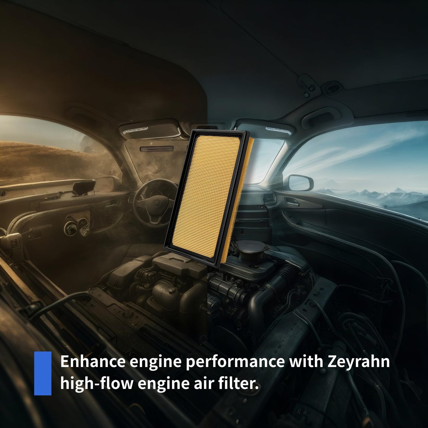 Cabin & Engine Air Filter Kit for Toyota RAV 4 Hybrid 2019-2025, Highlander Hybrid 2020-2024, Camry Hybrid 2018-2025, Avalon Hybrid 2019-2022