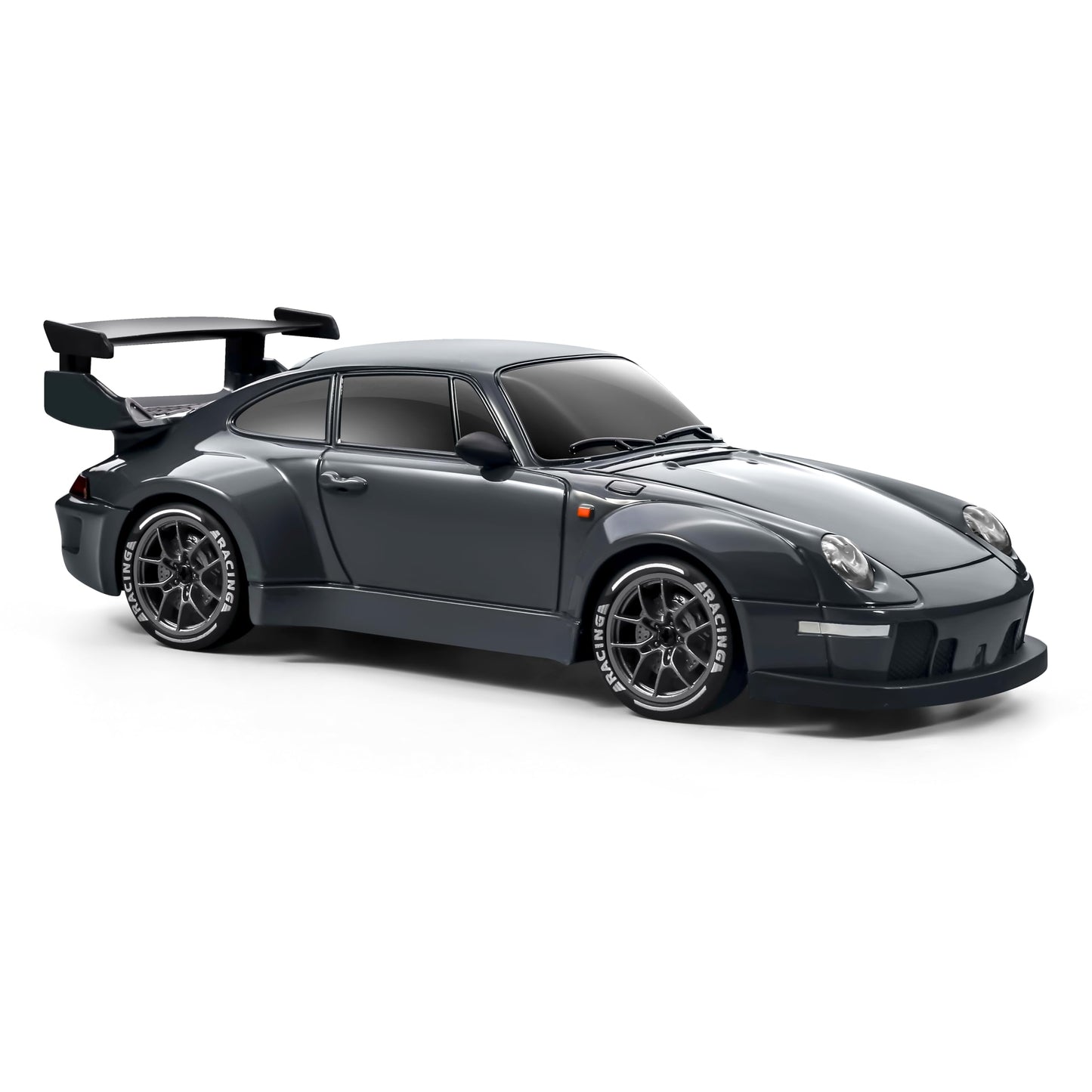 ACAMMZAR RC Drift Car with Gyro, 1:24 Full Proportional Remote Control Car, 25KM/H 4WD High Speed RC Cars with Lights, Extra Racing Tires, Vehicle for Adults Kids Boys Girls, Gray