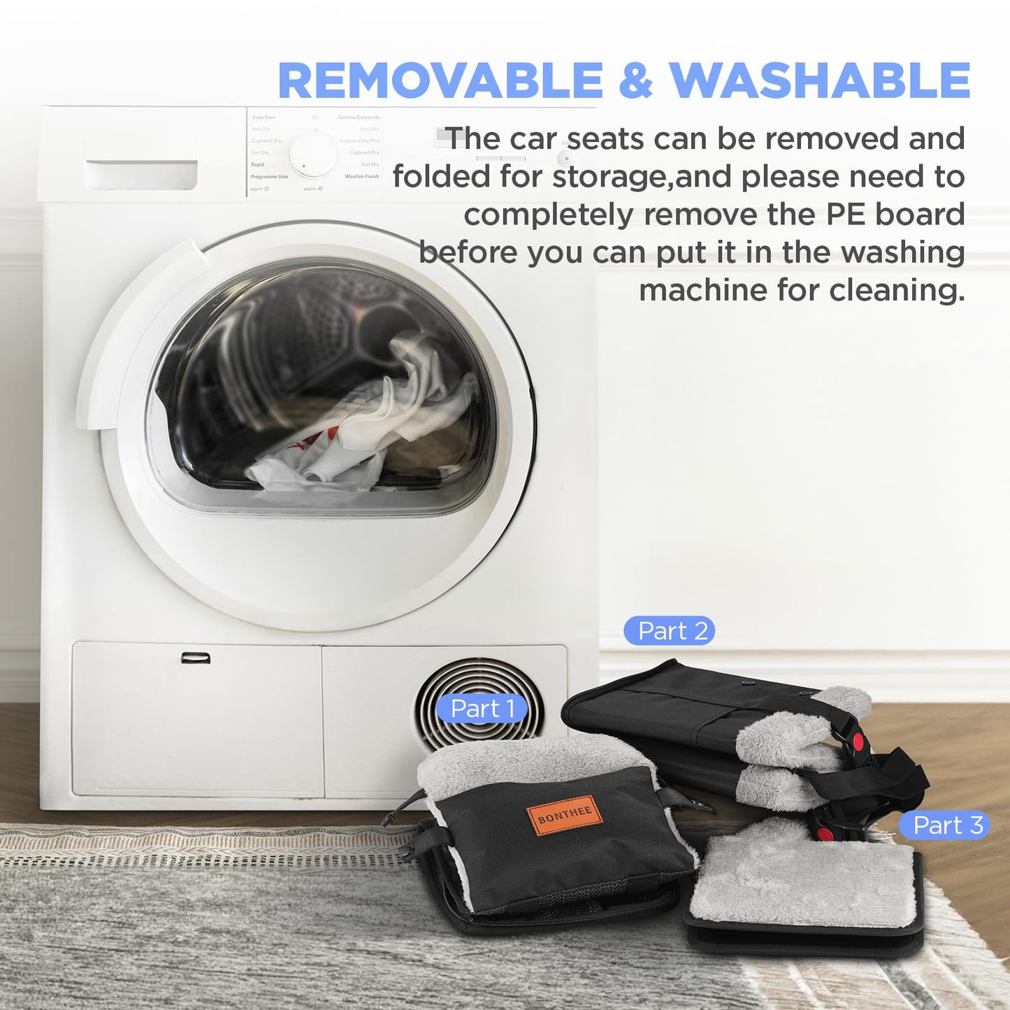 Console Dog Car Seat for Small Dogs,Small Dog Booster Seat for Car Washable Foldable Puppy Car Seat with Safe Protection Hooks Adjustable Straps and Storage Pocket Pet Up to 15lbs