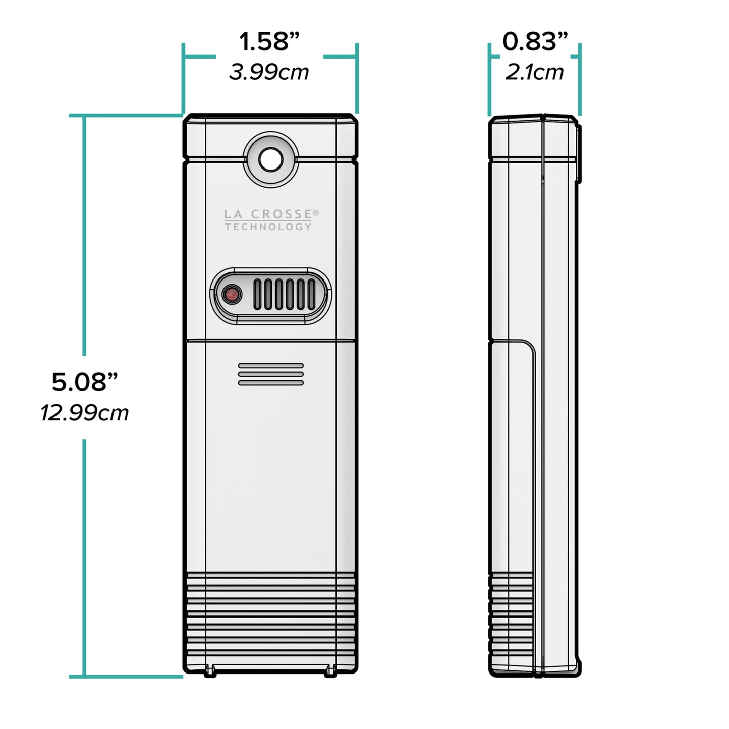 La Crosse Technology TX141TH-BV4 Wireless Outdoor Thermo-Hygrometer Transmitting Sensor, White