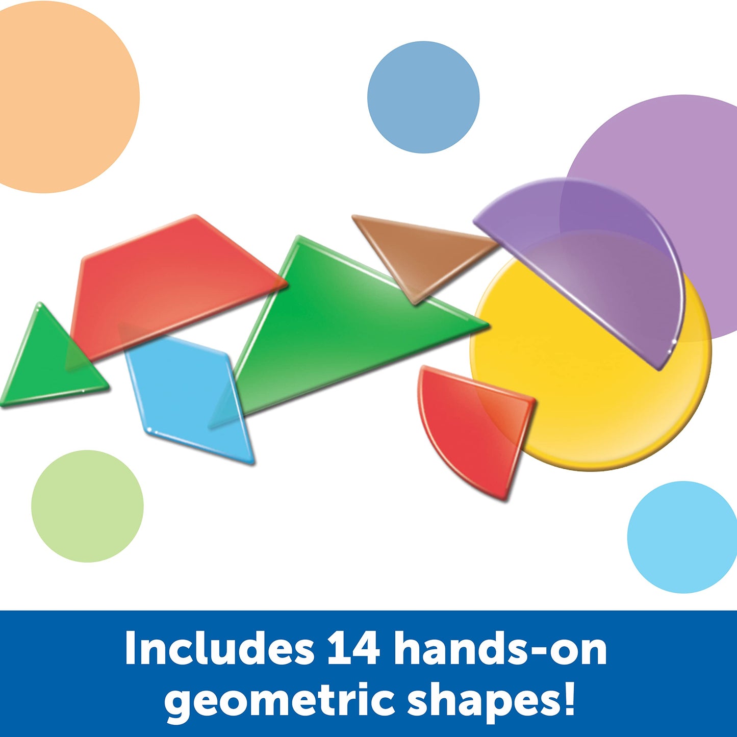 Learning Resources LER1766 Translucent Geometric Shapes